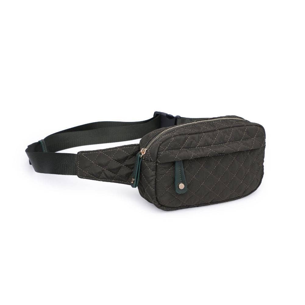 Quilted Belt Bag- Black