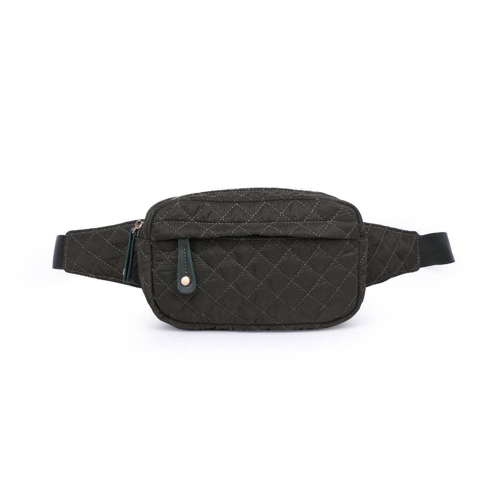 Quilted Belt Bag- Black