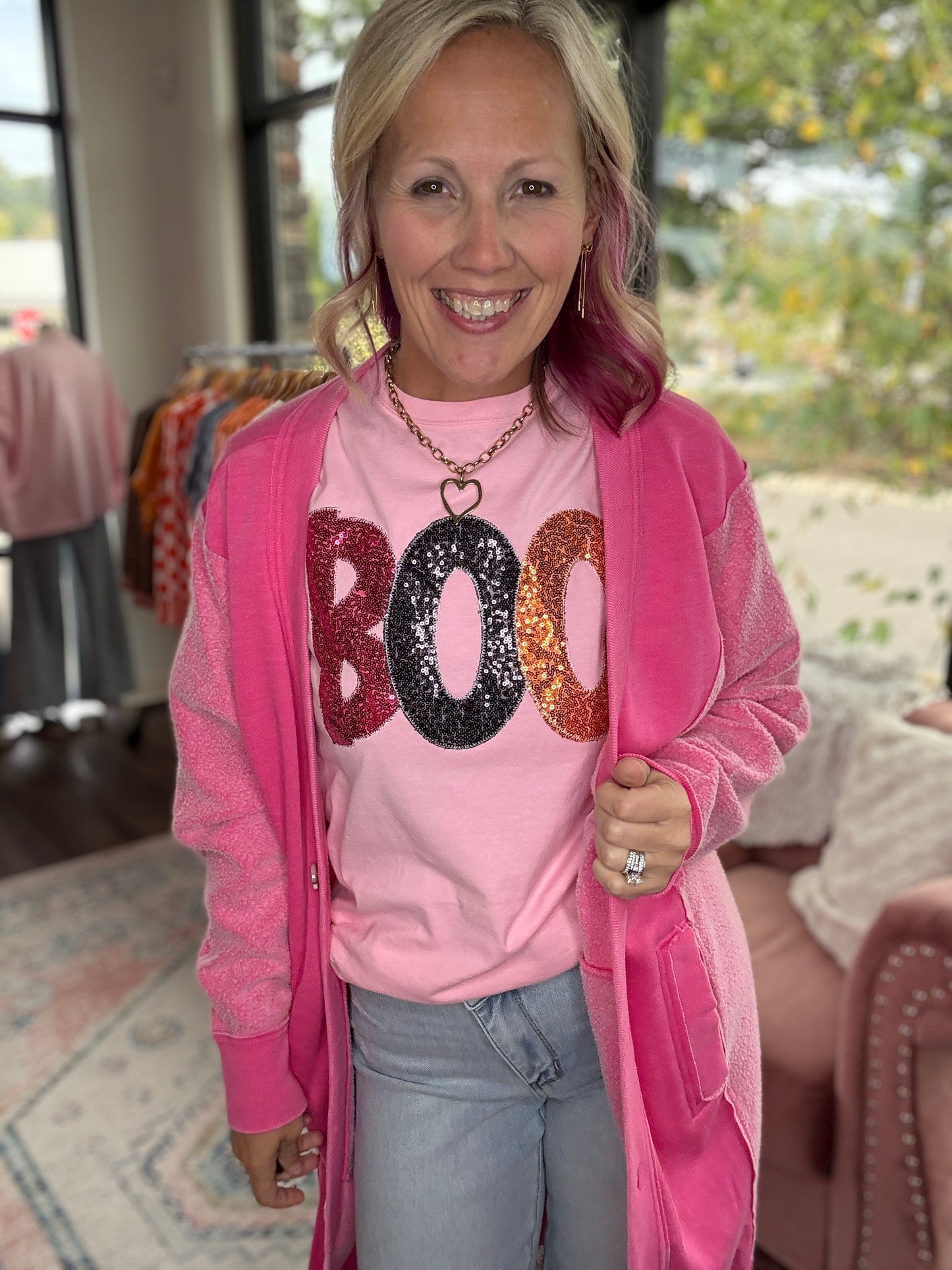 It's Friday Cardi- Pink