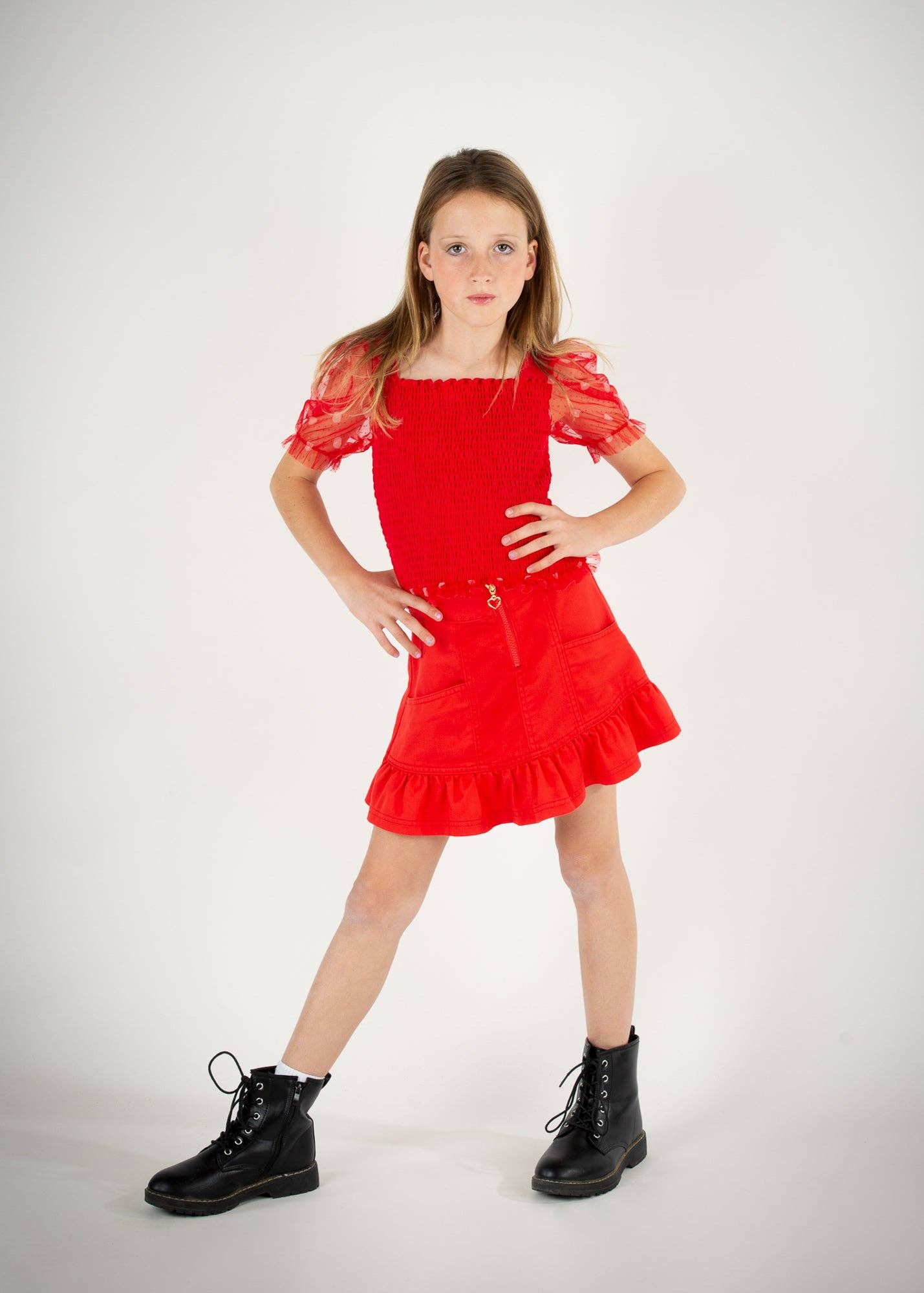 Tulip Skirt- Red