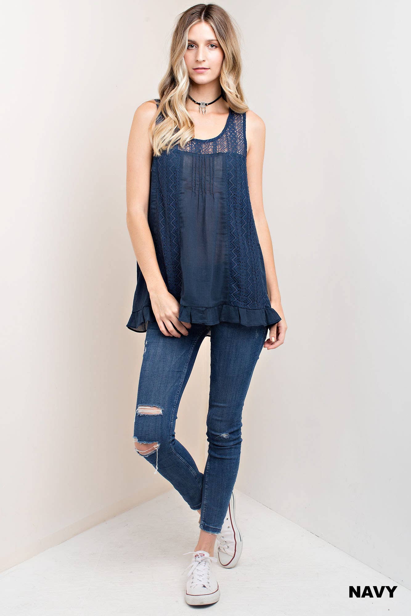 Nora Top- Navy (S,M)