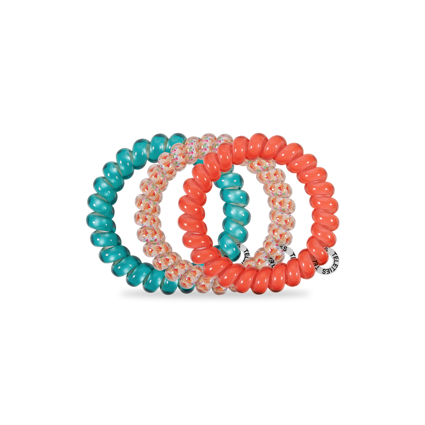 Coral Craze Hair Ties