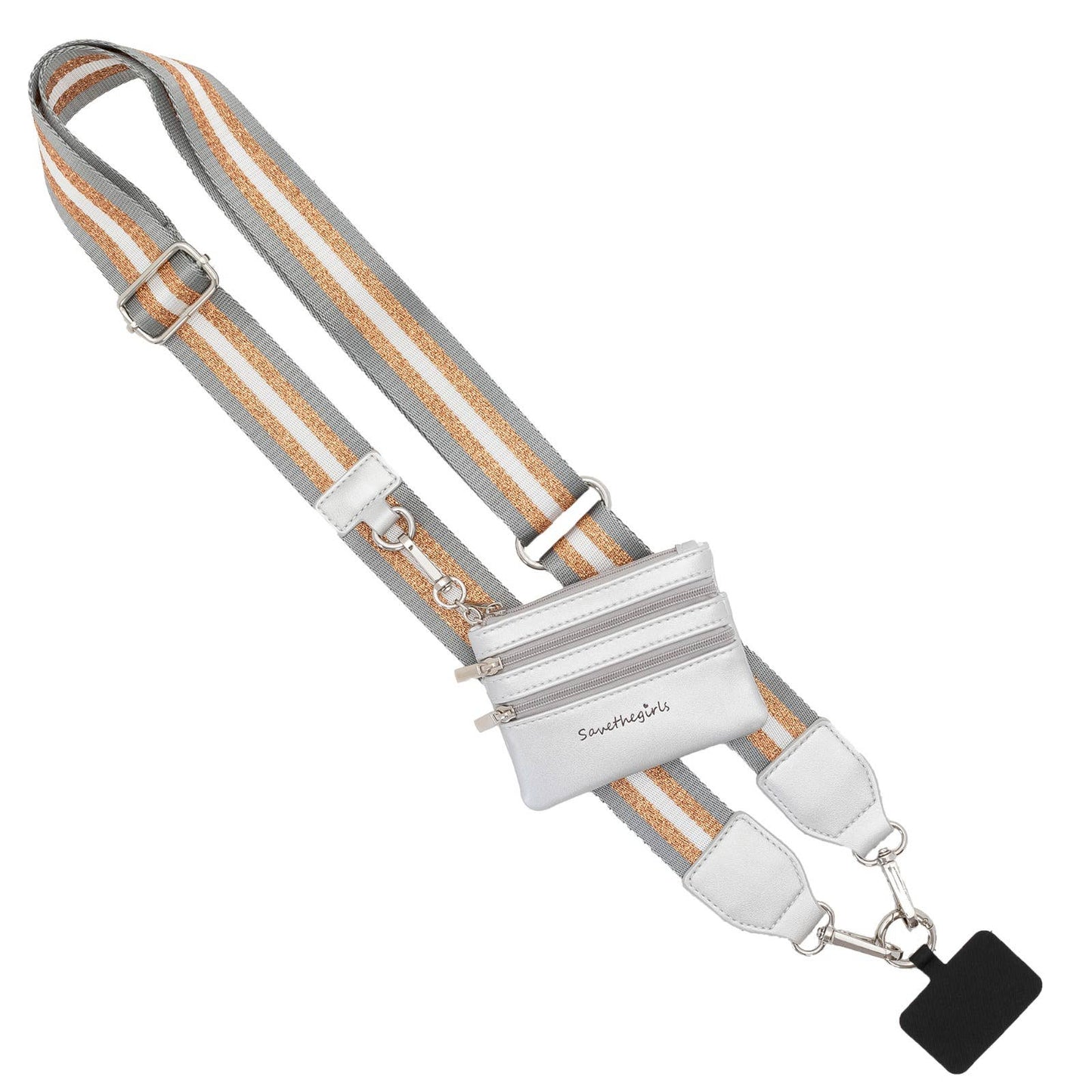Clip & Go Crossbody Copper/Silver/White