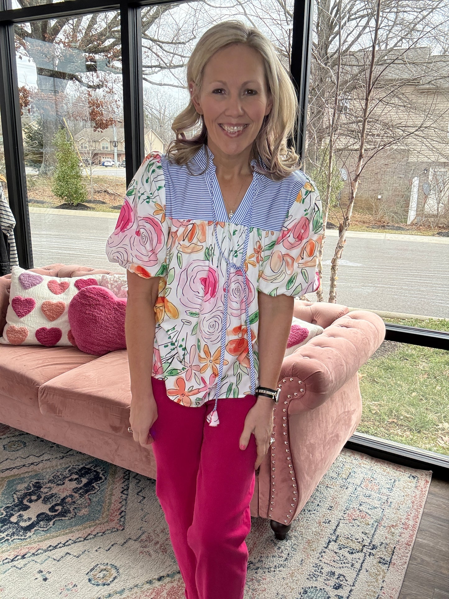 Pop Of Pink Denim