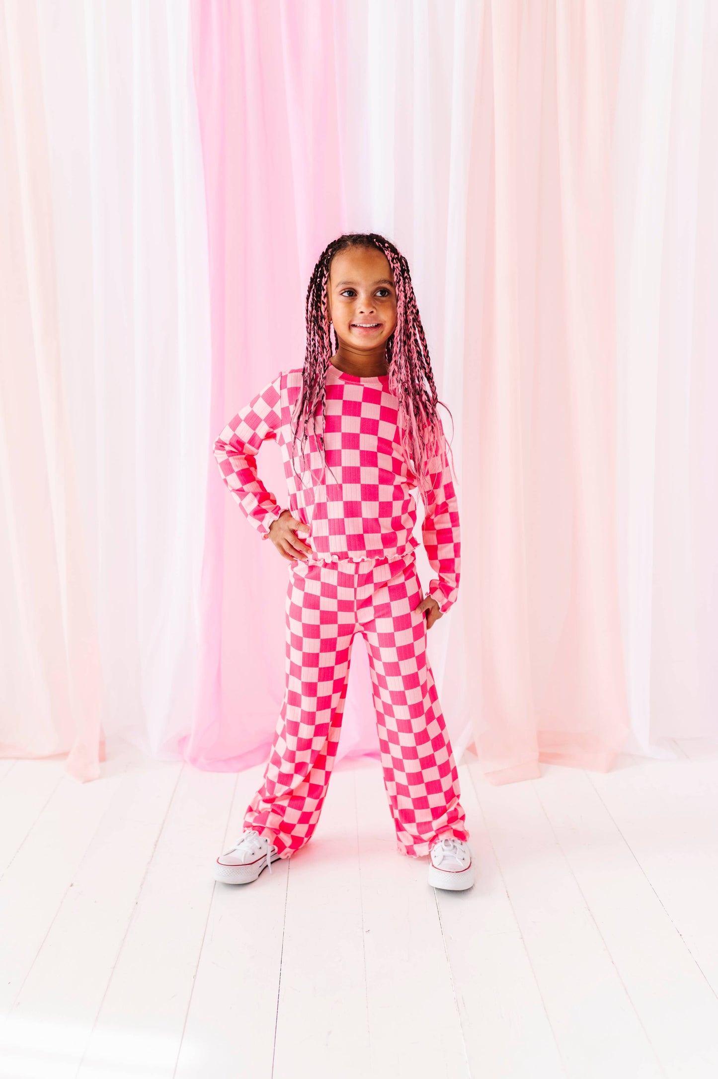 Pink Checkered Set