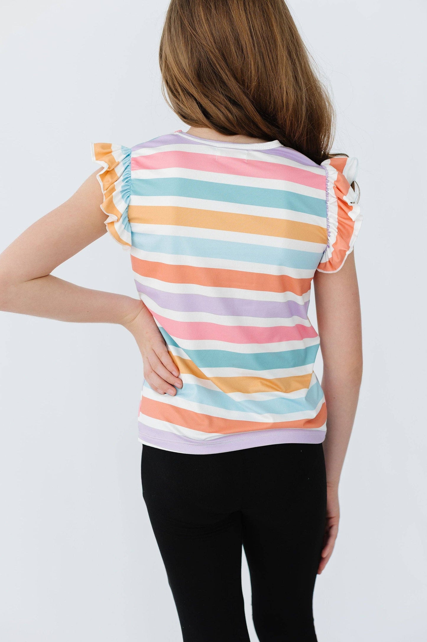 Happy Stripes Ruffle Tee