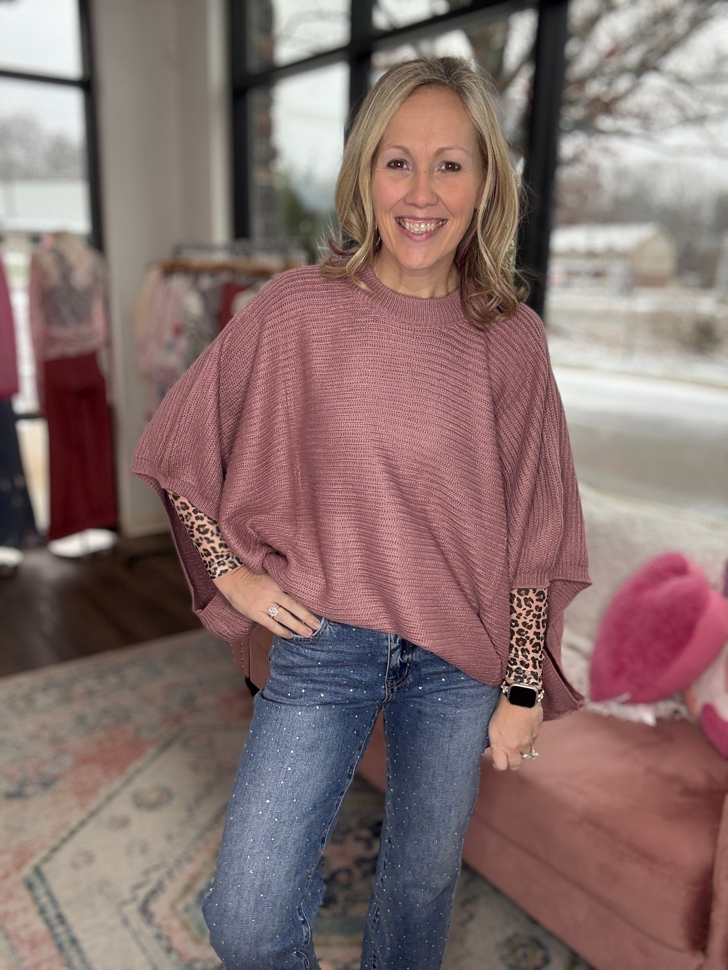 The Larson Pullover- Mauve