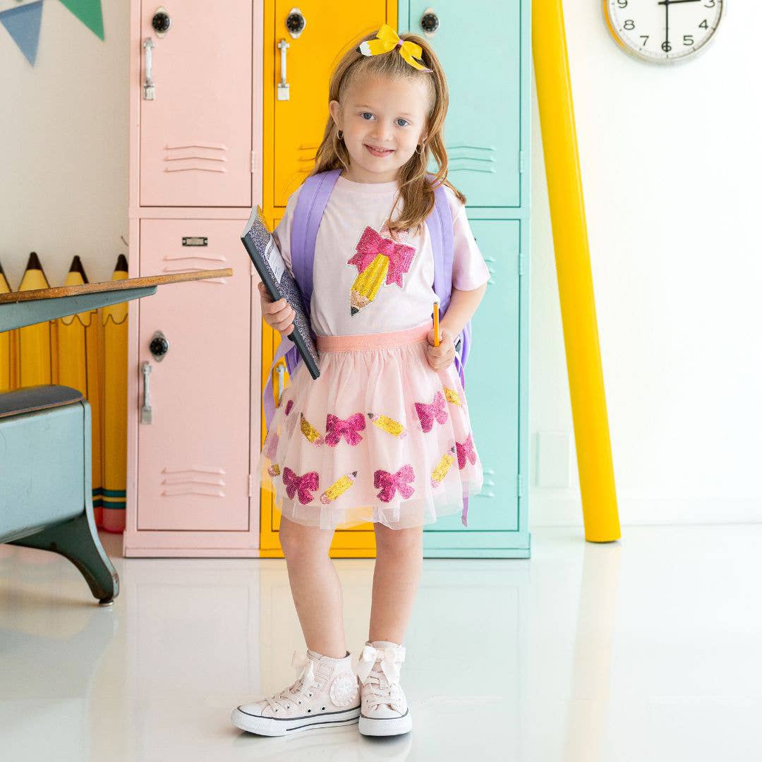 Pencil Bow Sequin Tee