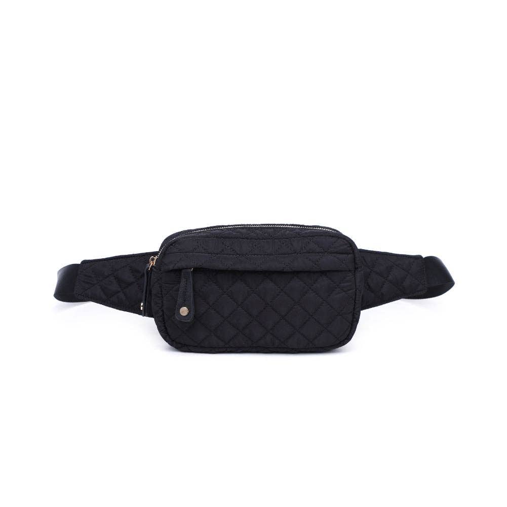 Quilted Belt Bag- Black