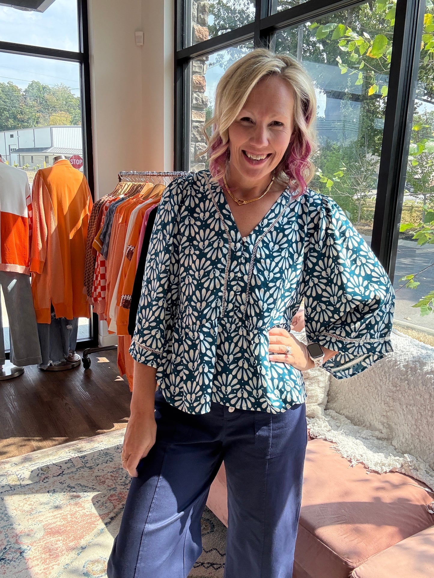 Monroe Top Blue