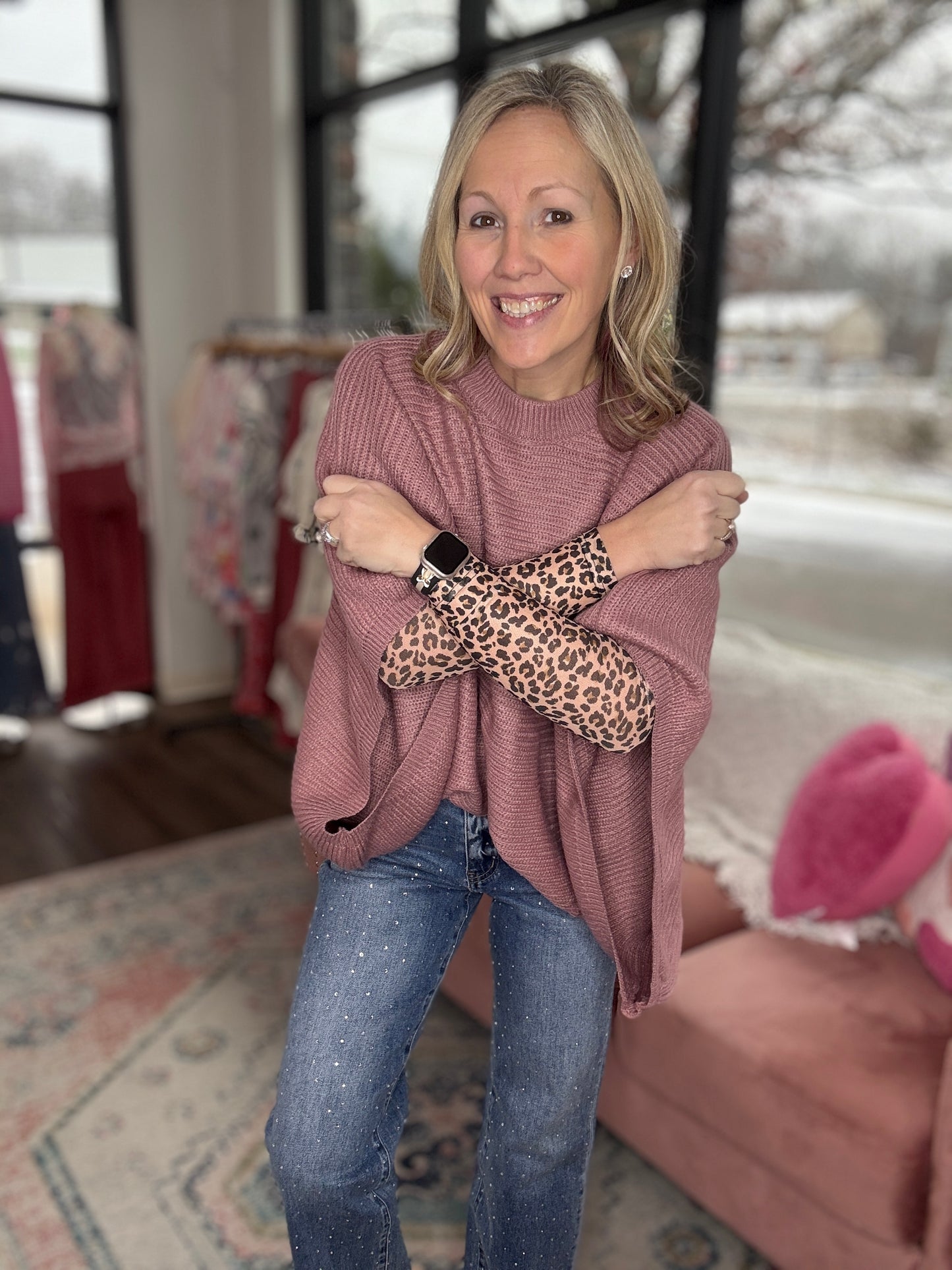 The Larson Pullover- Mauve
