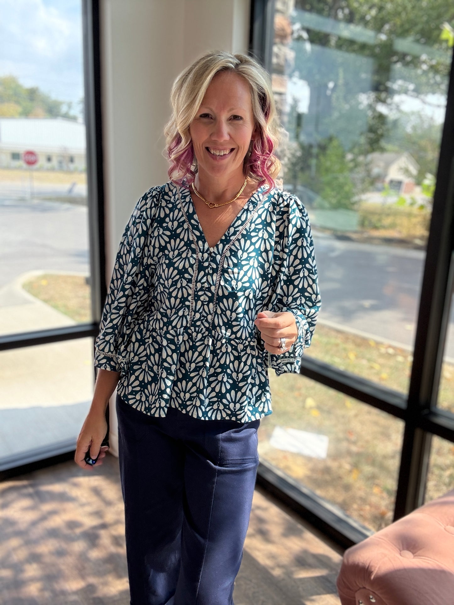 Monroe Top Blue
