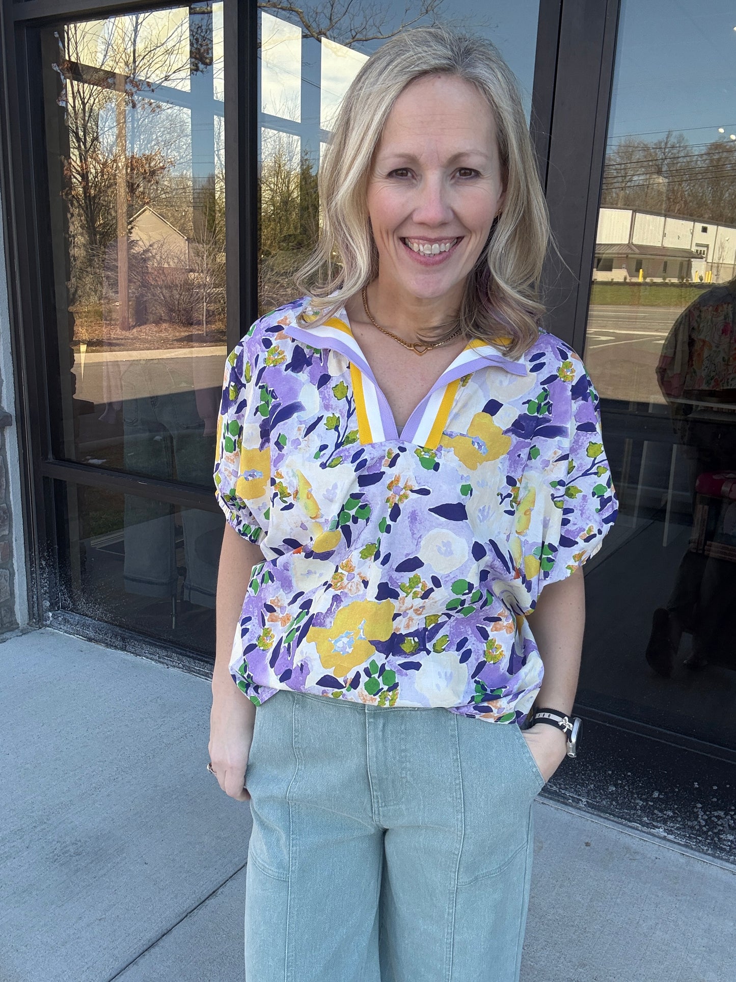 Meadow Breeze Top- Purple