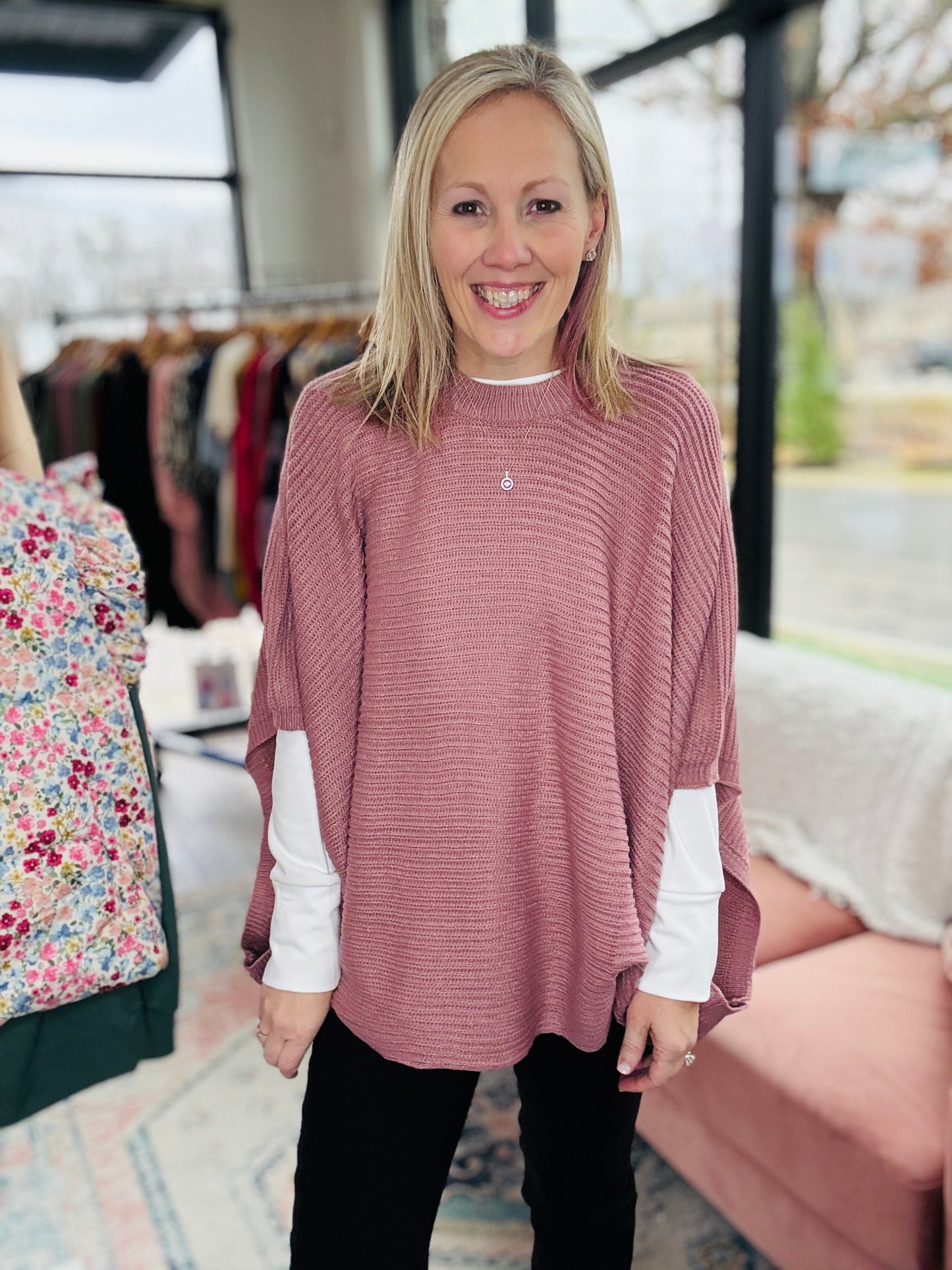 The Larson Pullover- Mauve
