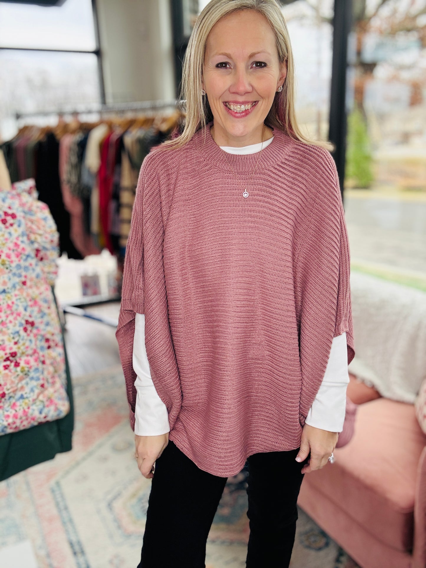 The Larson Pullover- Mauve