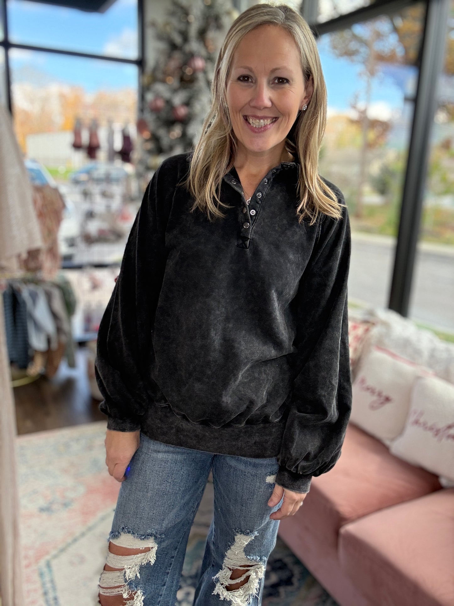 Acid Wash Sweatshirt