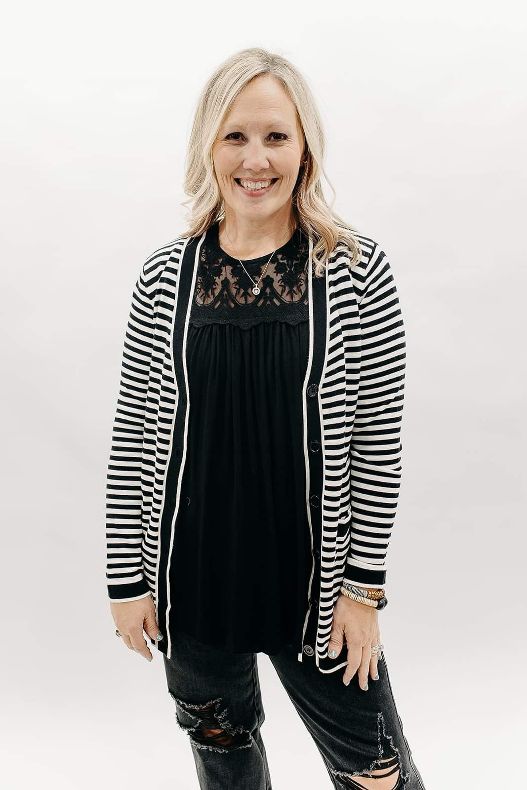 Galveston Striped Cardigan (XL,2XL)