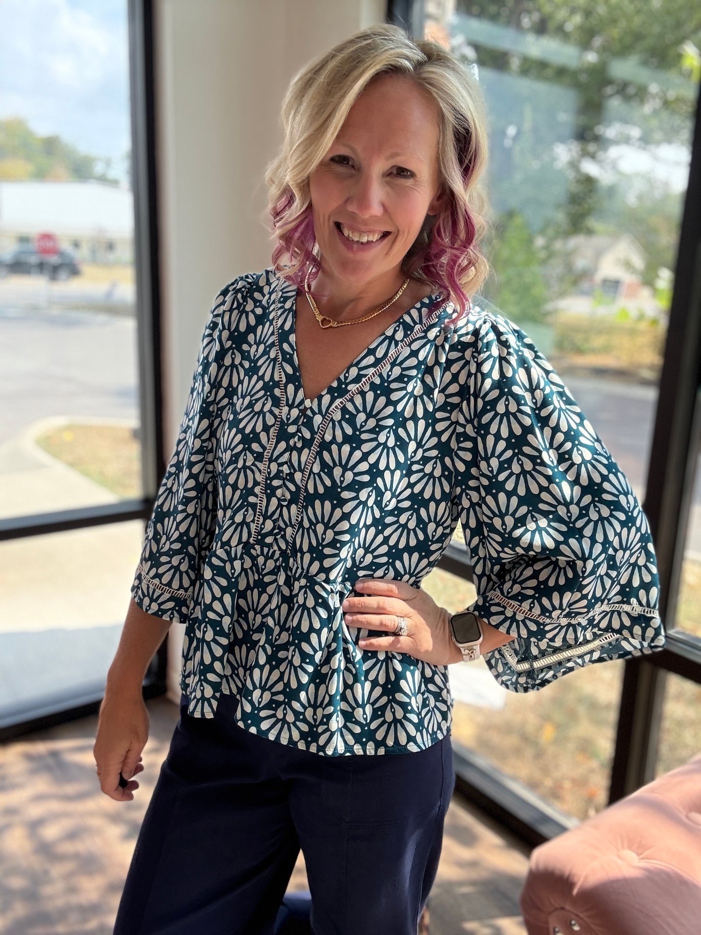 Monroe Top Blue