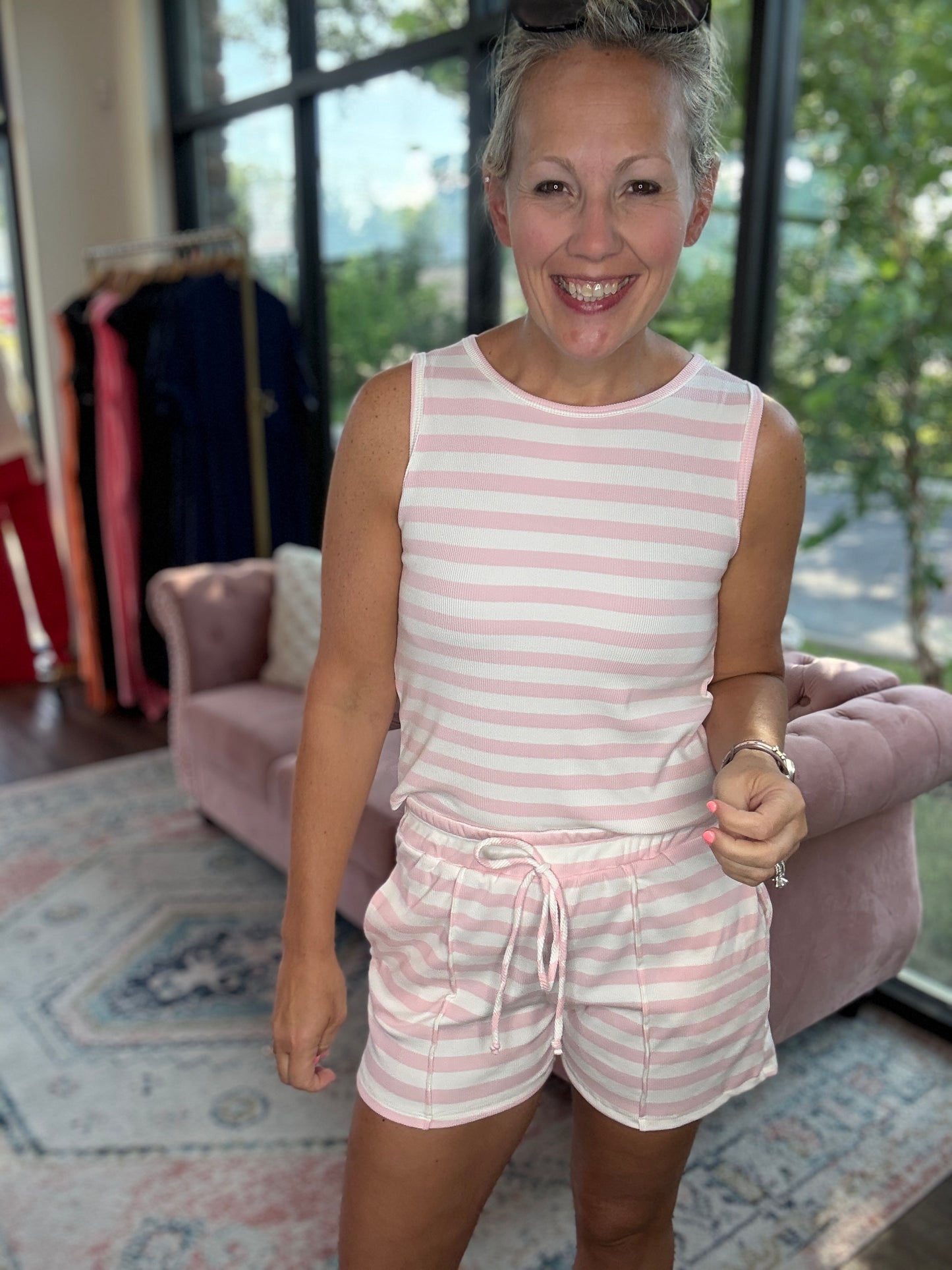 Haven Striped Set- Pink