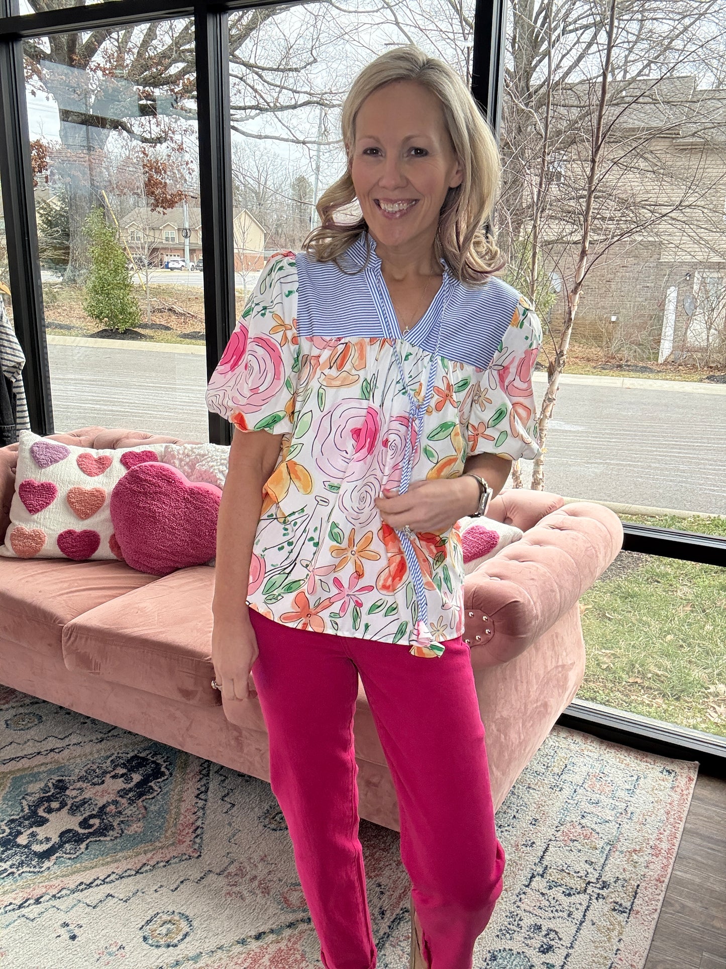Pop Of Pink Denim