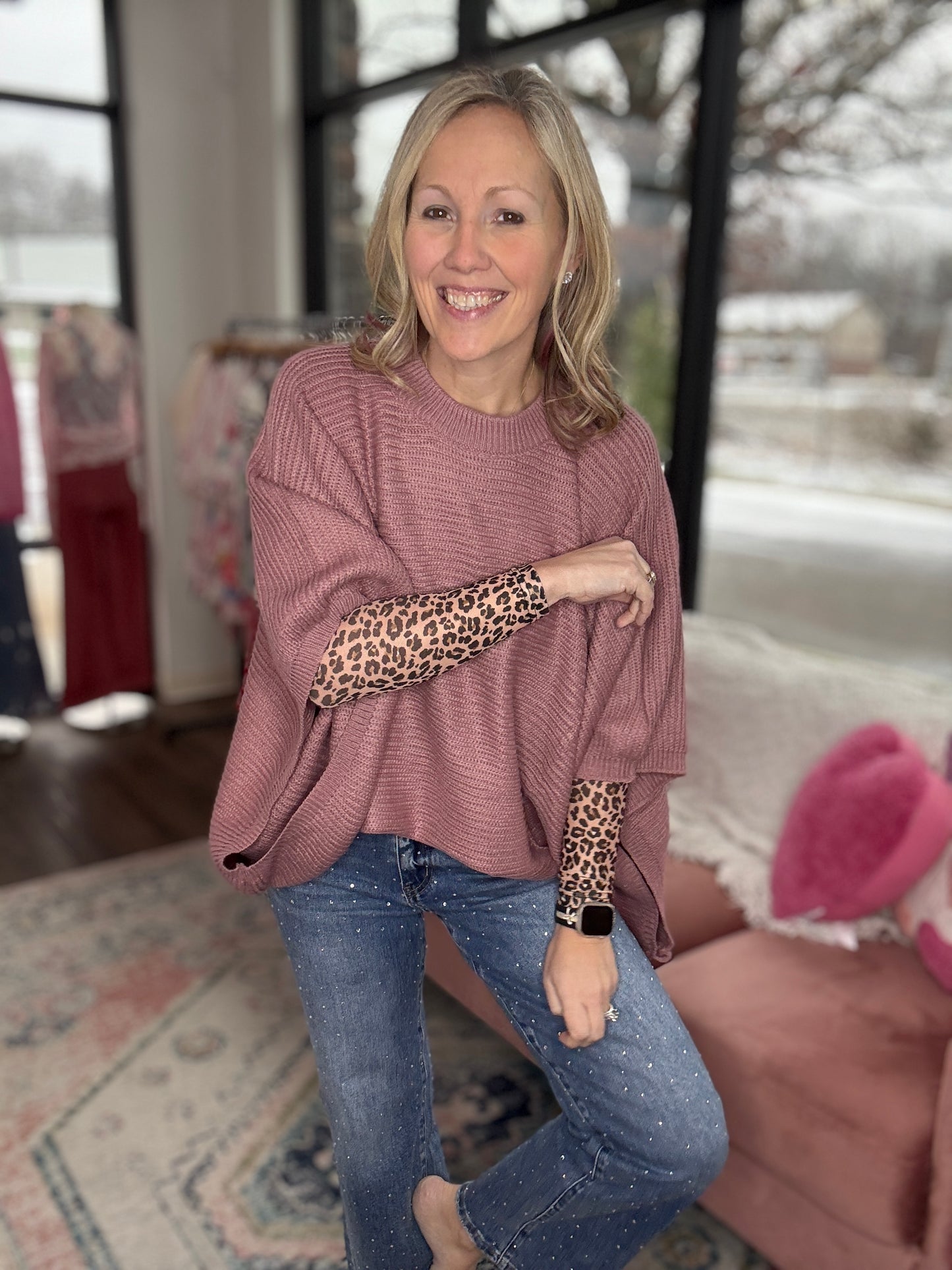 The Larson Pullover- Mauve