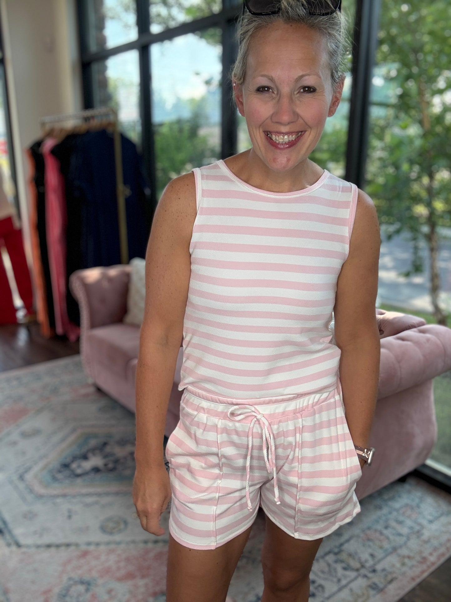 Haven Striped Set- Pink