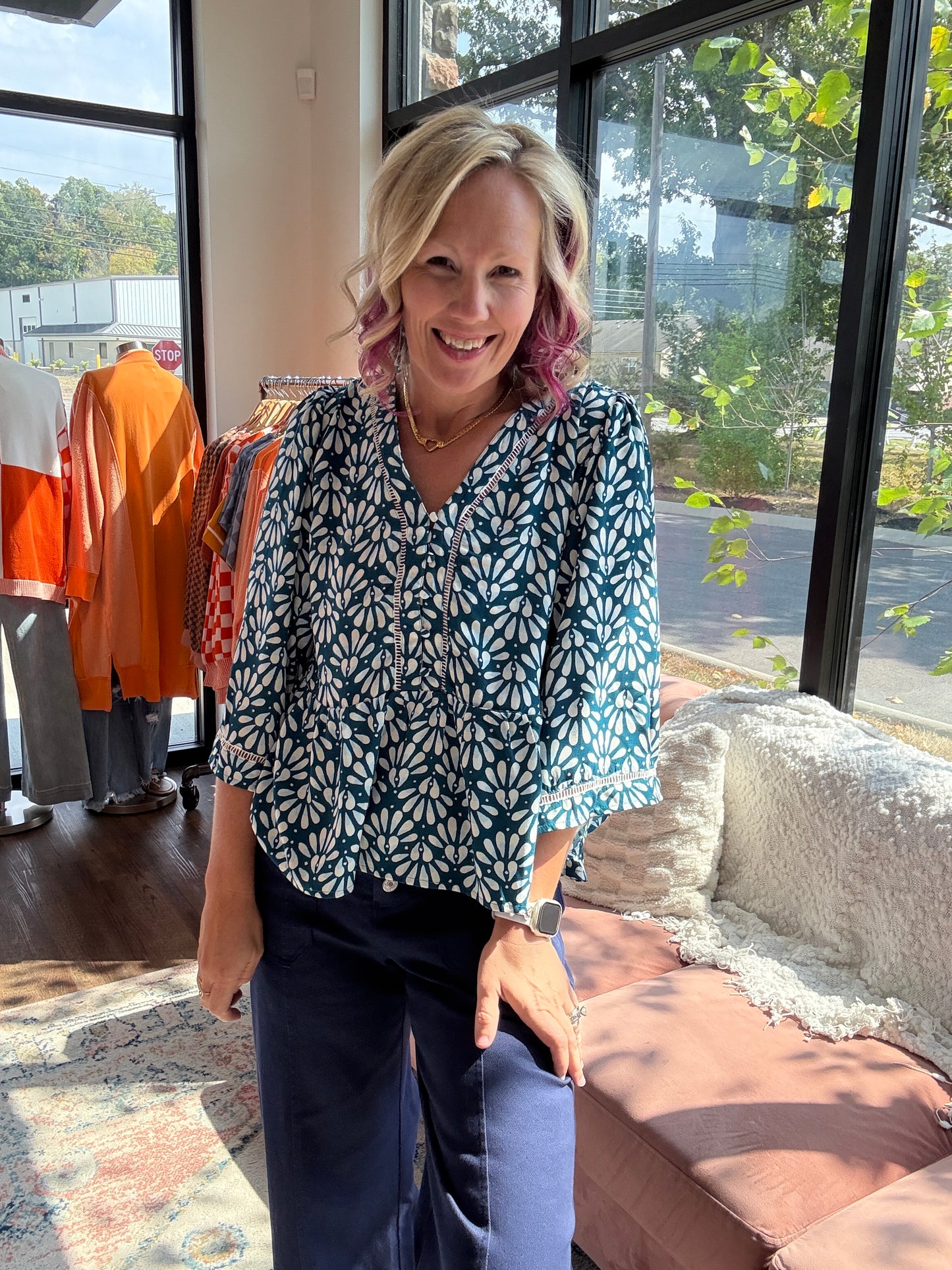 Monroe Top Blue
