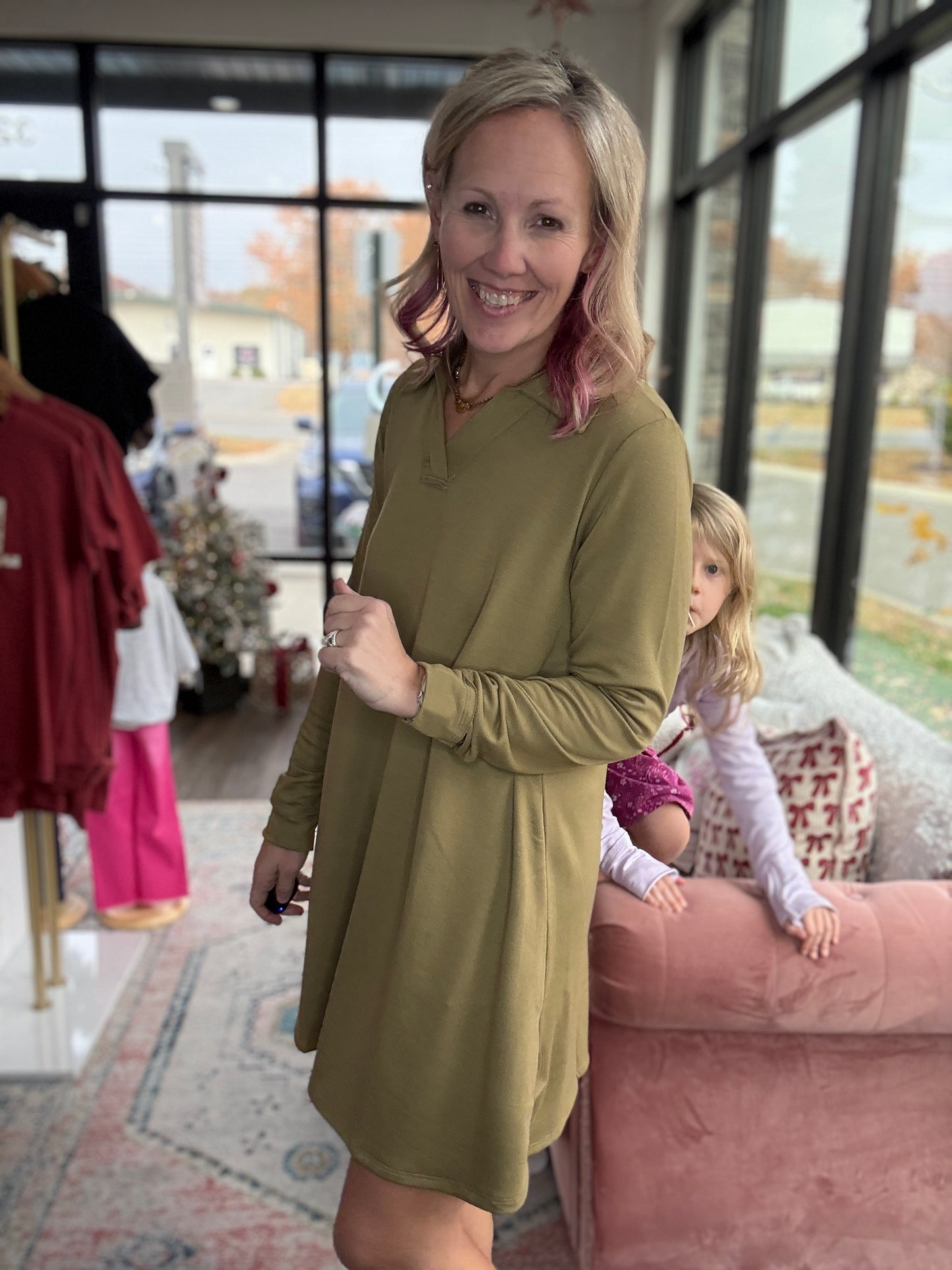 Olive Voyage Dress