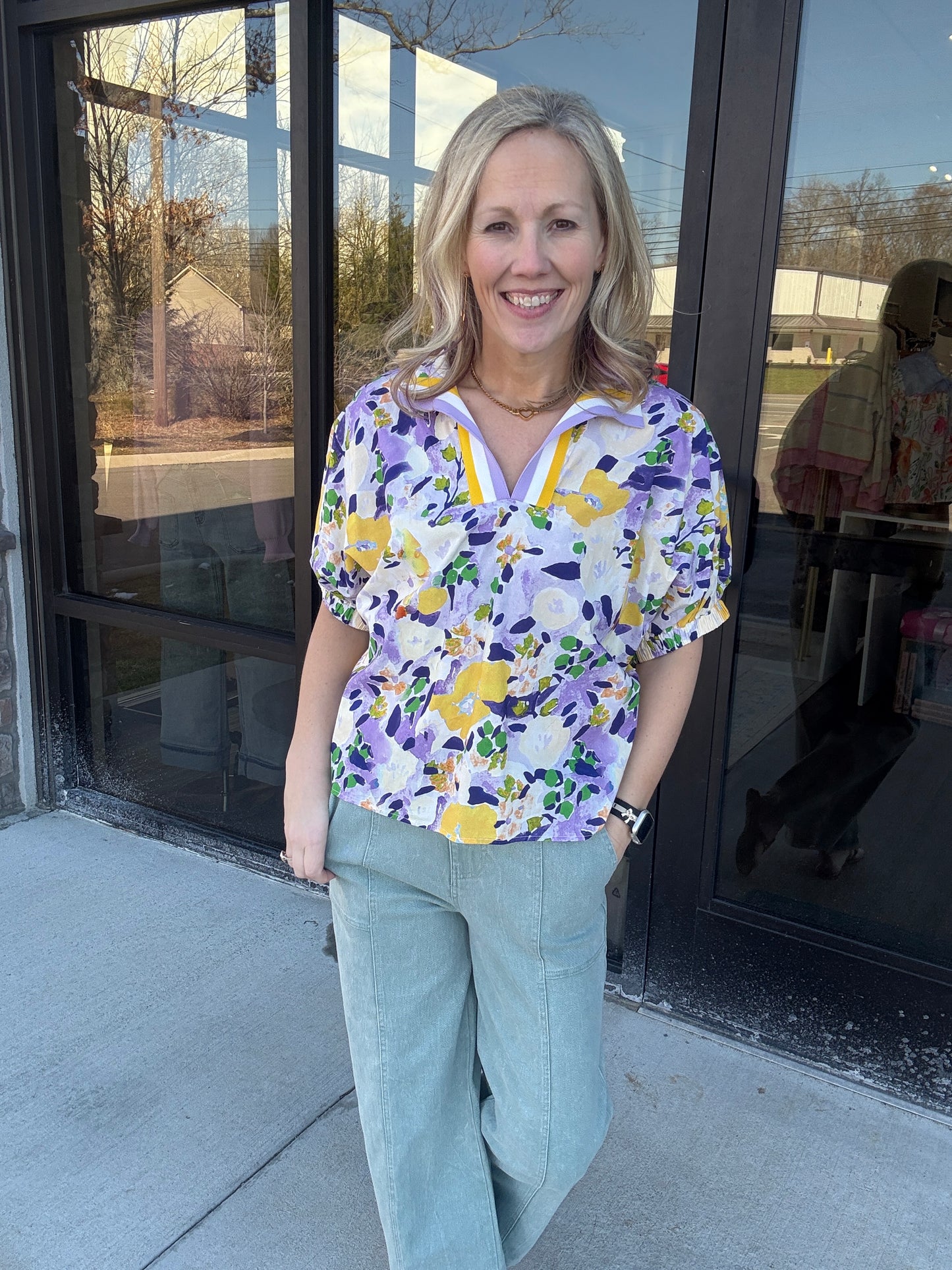 Meadow Breeze Top- Purple