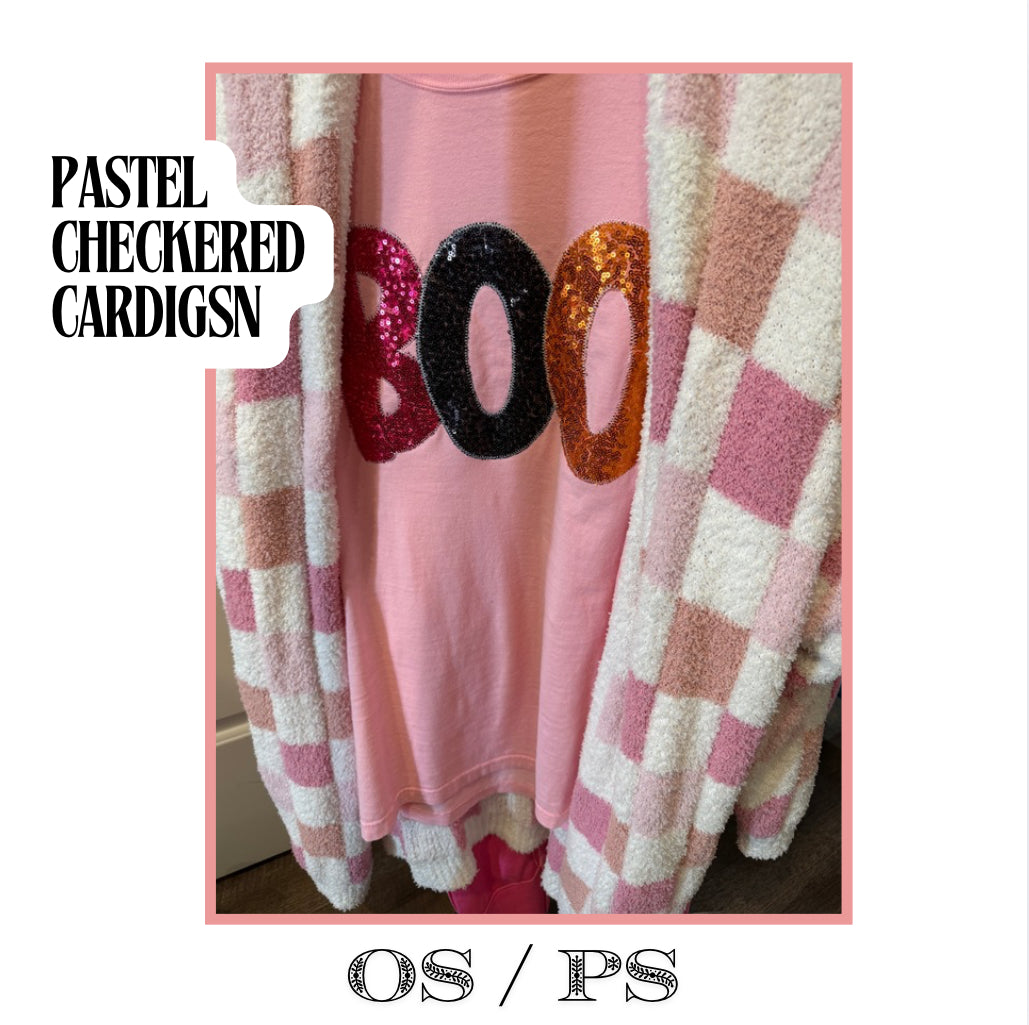 Pastel Checkered Cardi