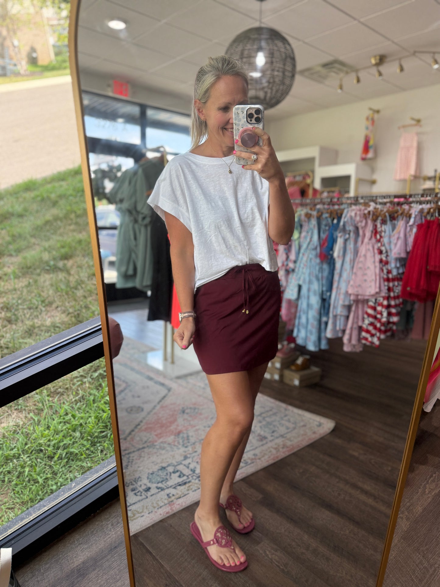 Burgundy Skort