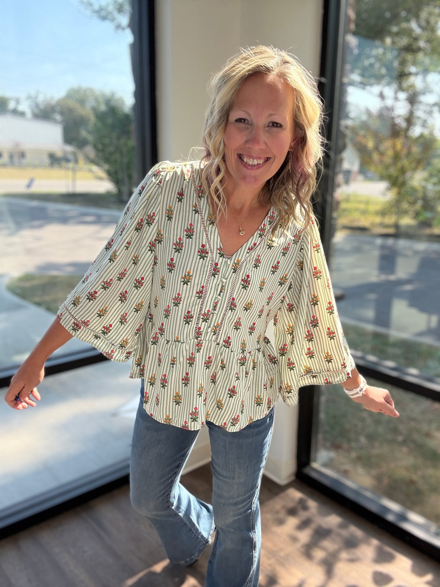 The Monroe Top- Green