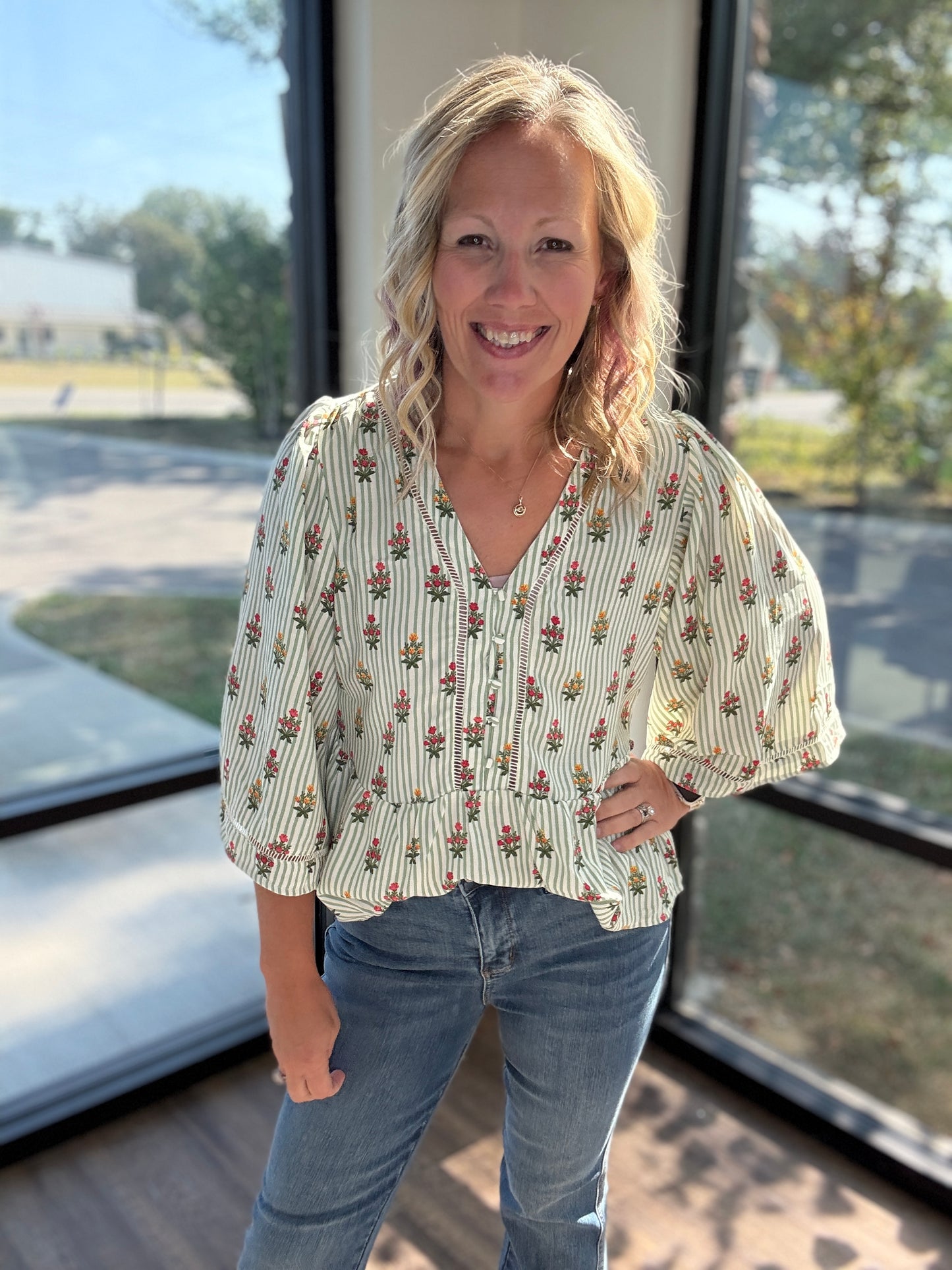 The Monroe Top- Green