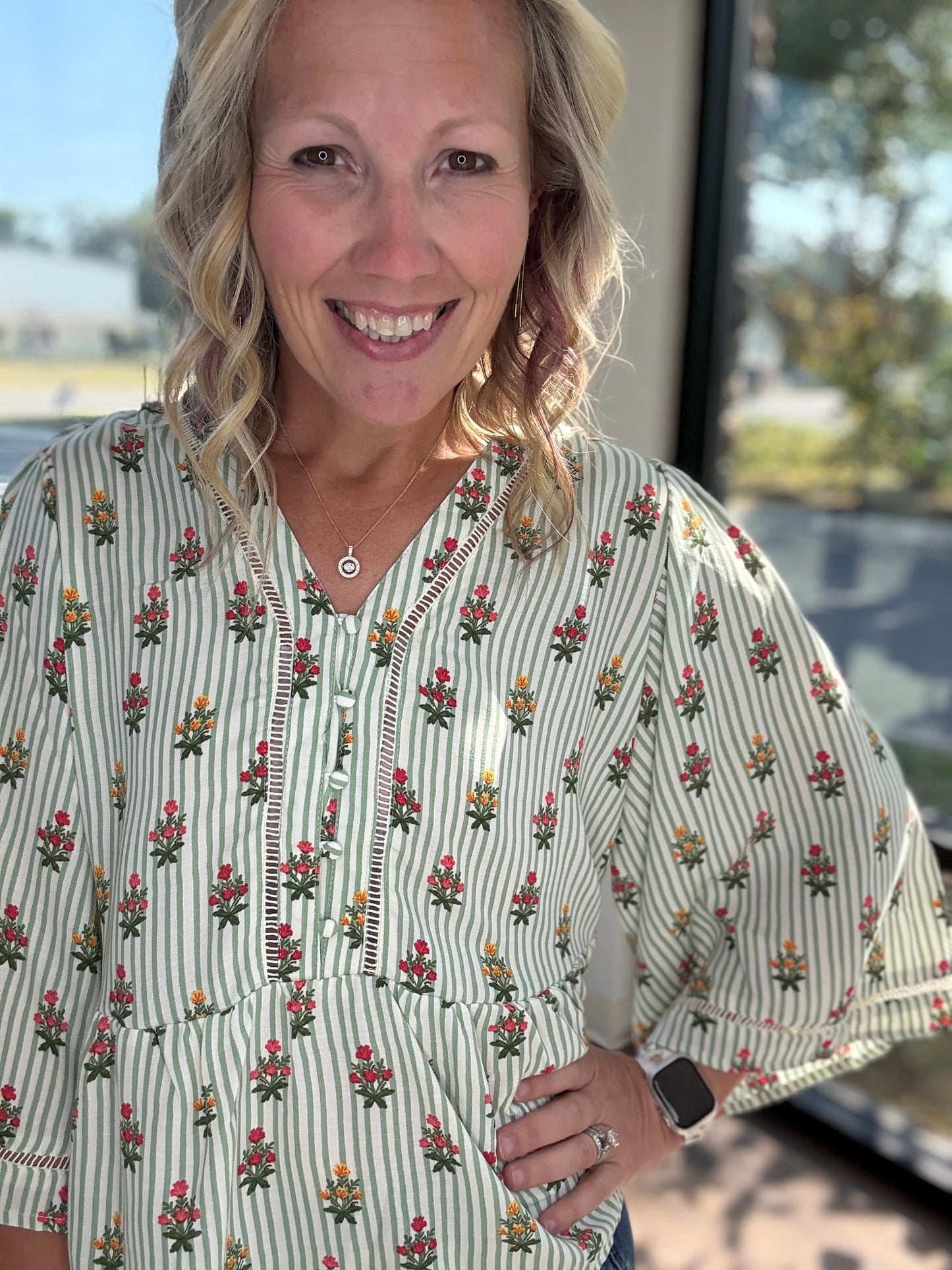 The Monroe Top- Green
