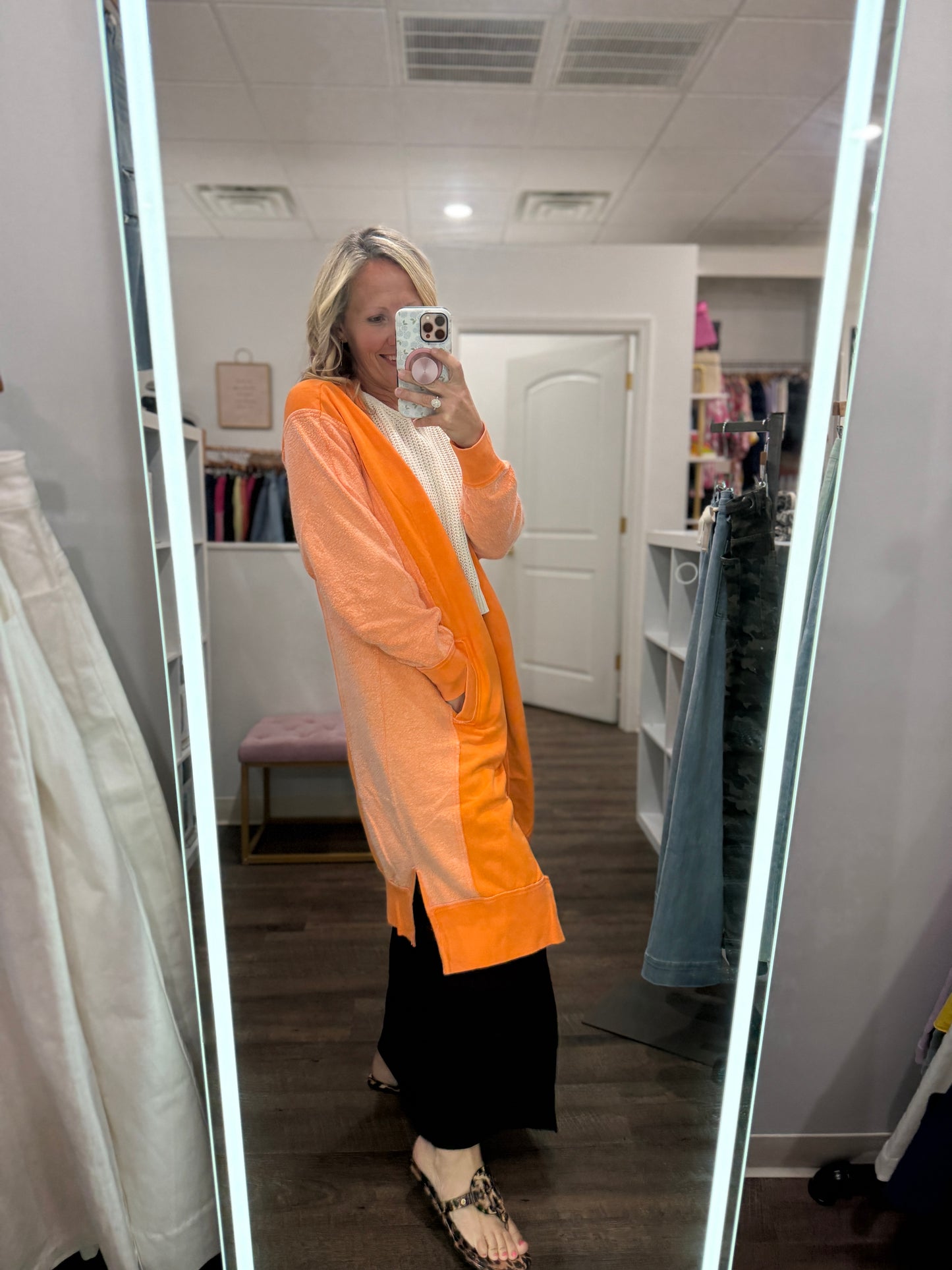 It's Friday Cardi- Orange