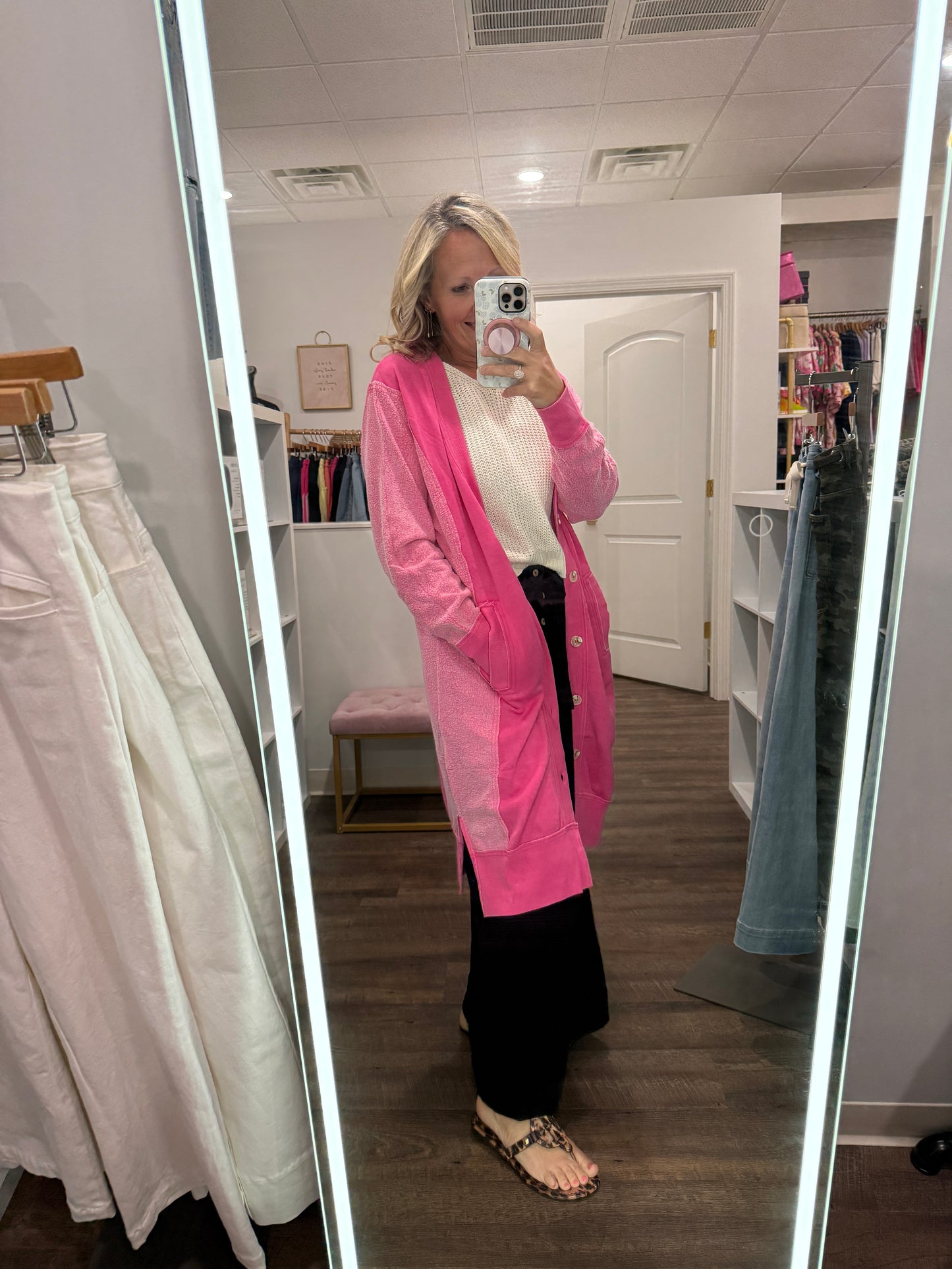 It's Friday Cardi- Pink