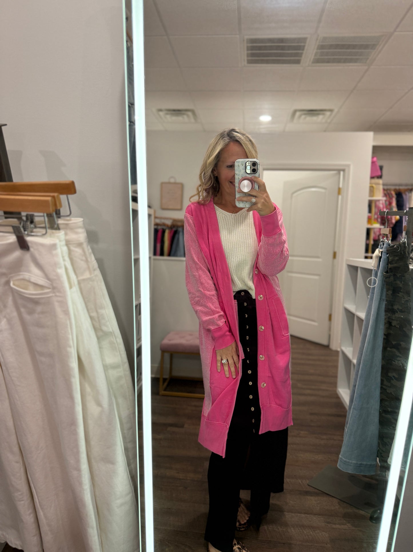 It's Friday Cardi- Pink