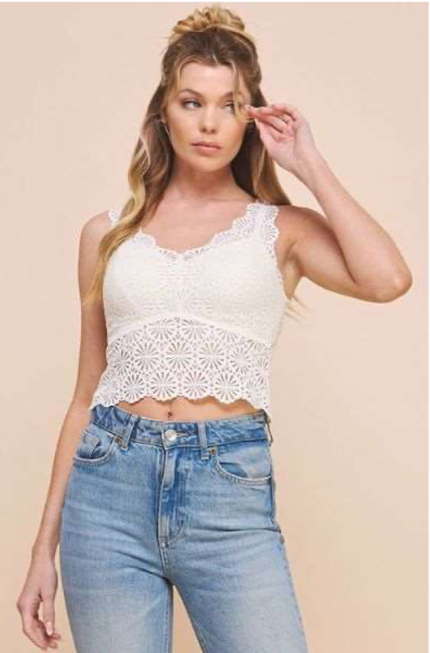 V-Neck Lace Cami