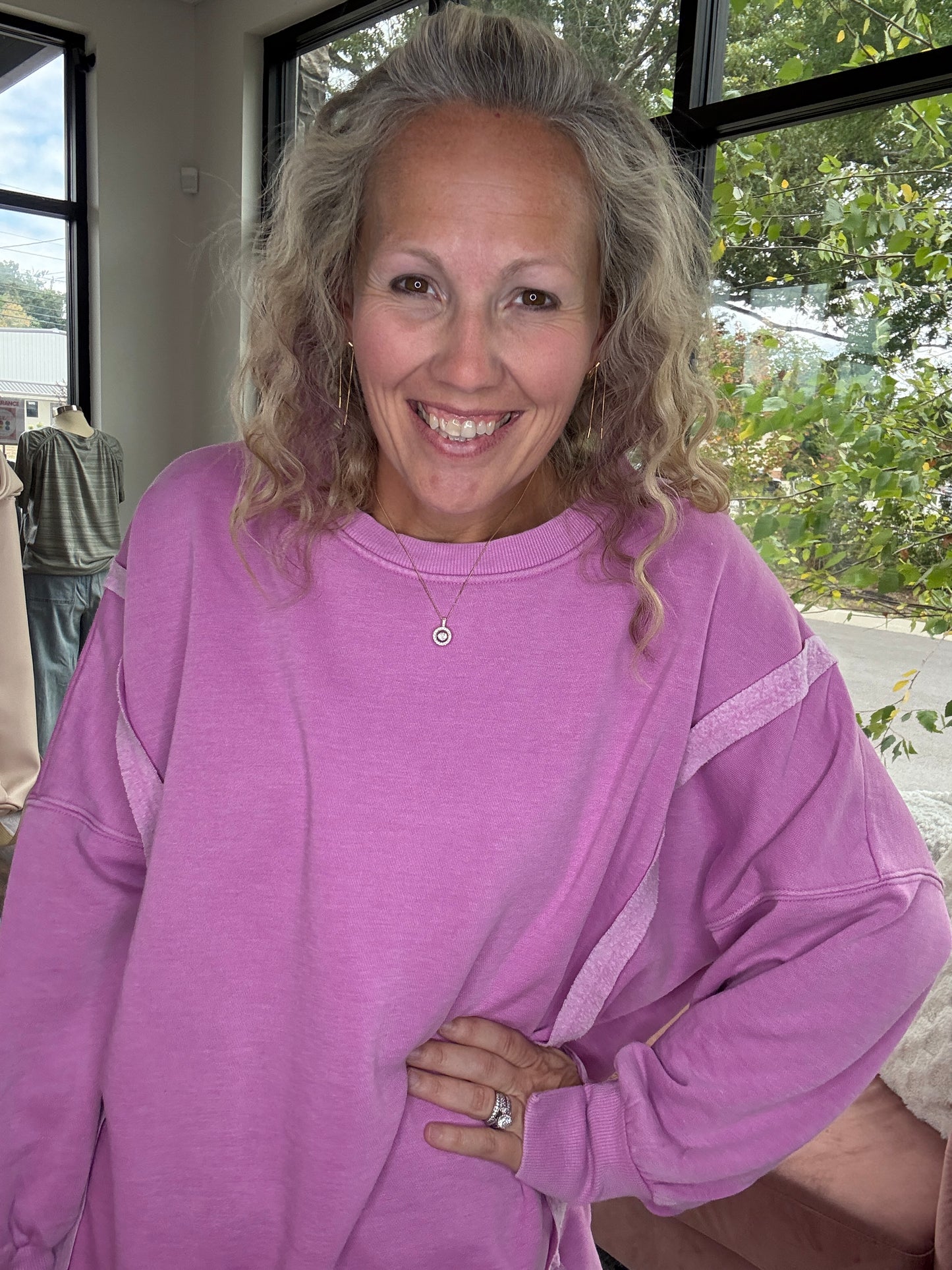 Classic Crew Pullover- Wild Berry