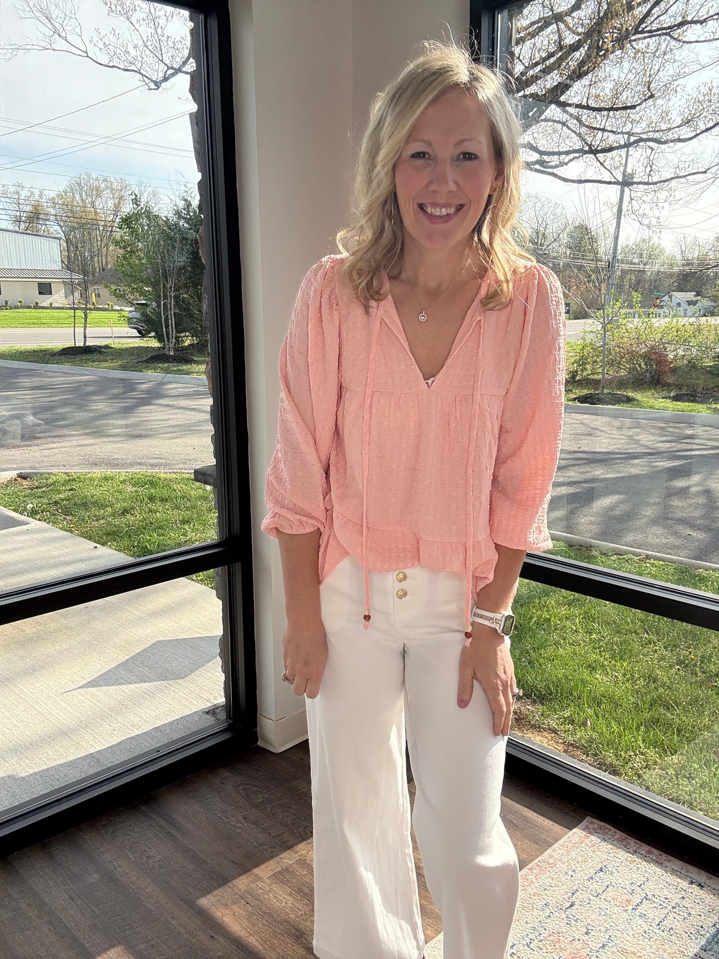 Blush Tiered Blouse
