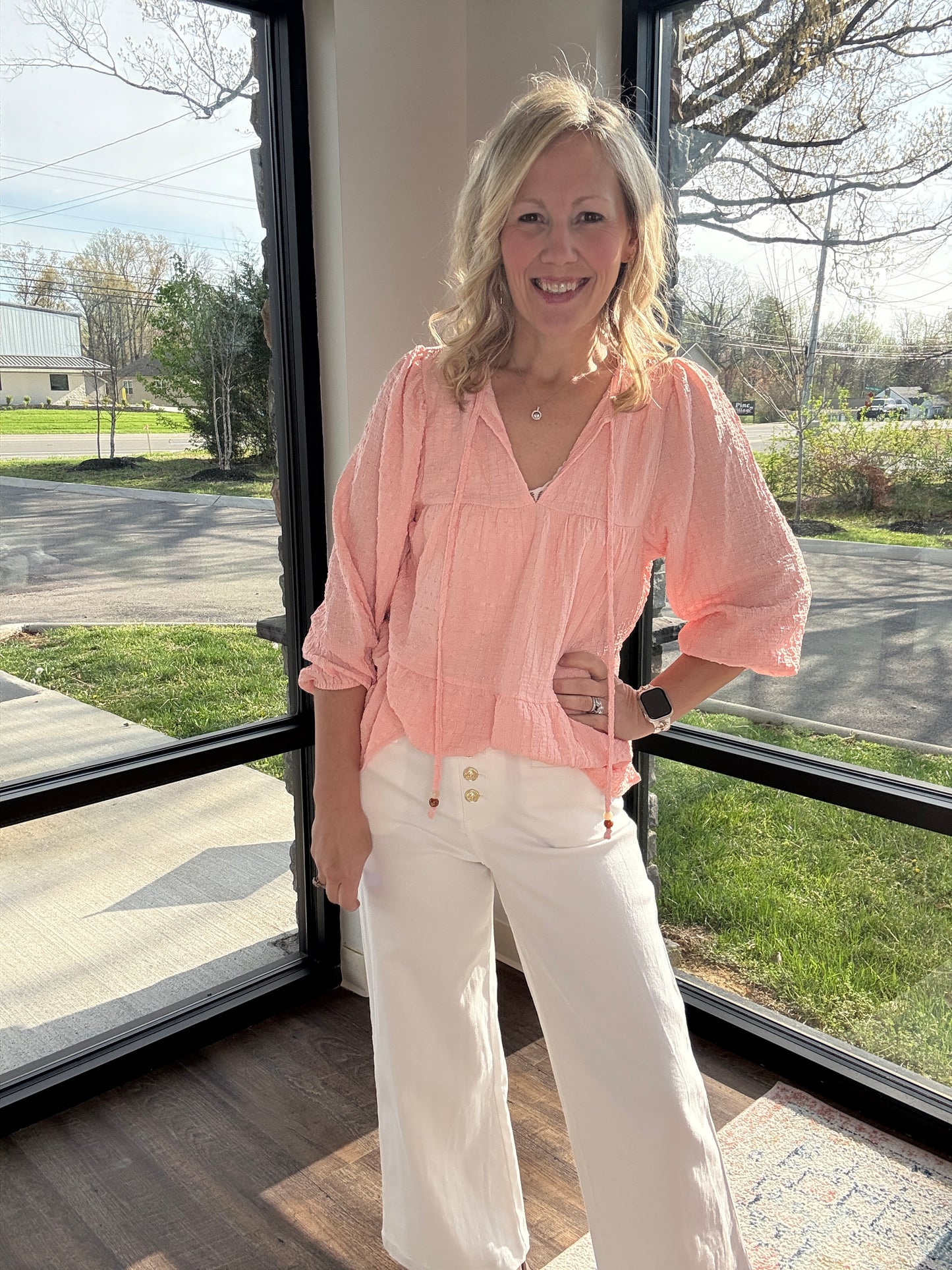 Blush Tiered Blouse