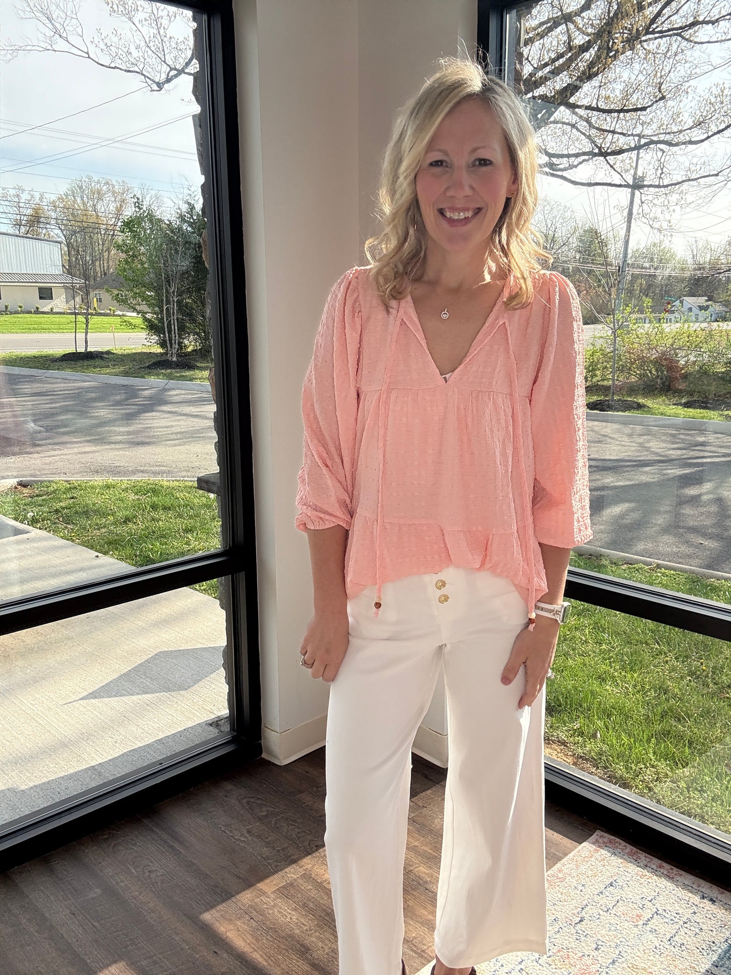 Blush Tiered Blouse