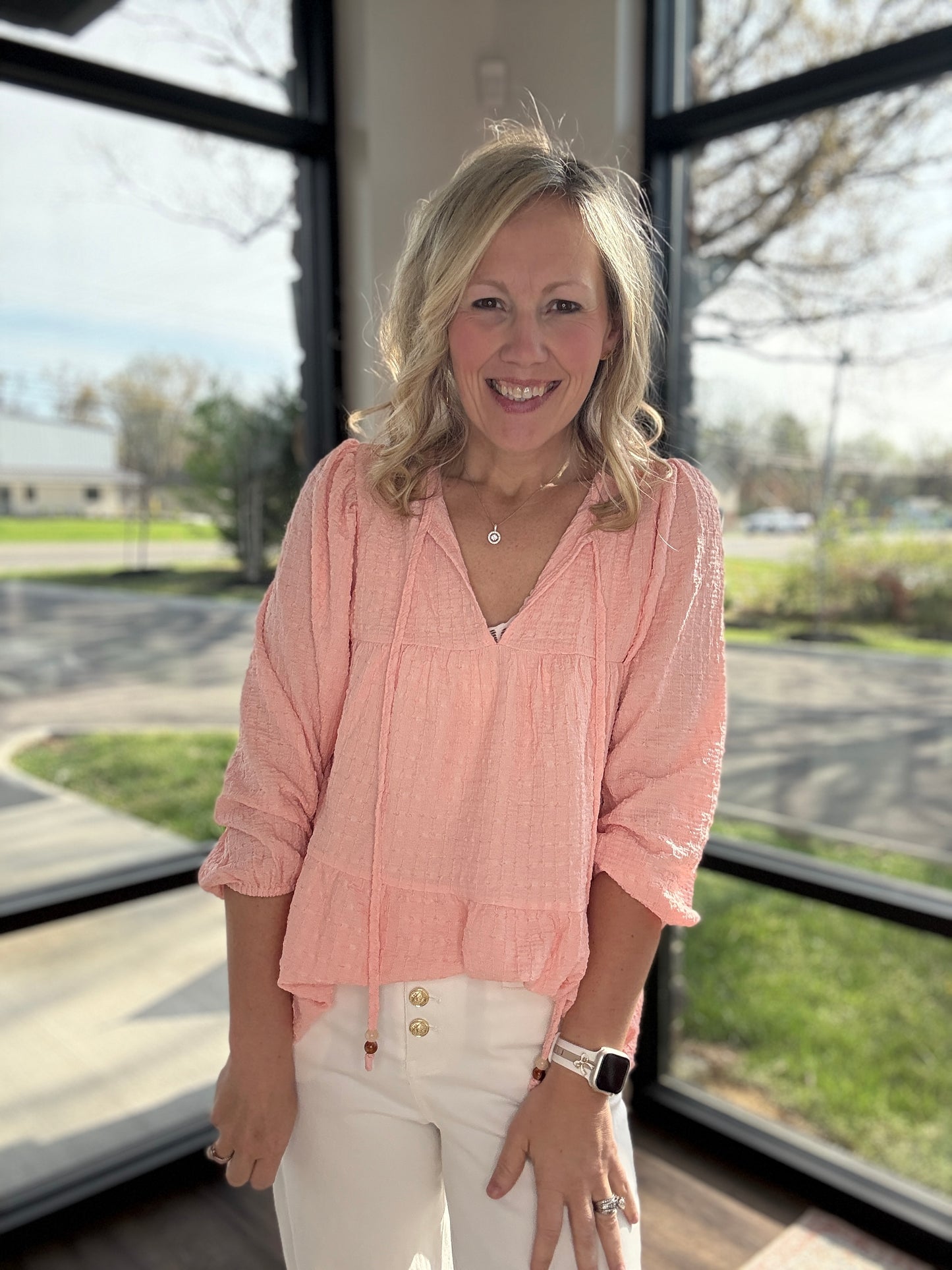Blush Tiered Blouse
