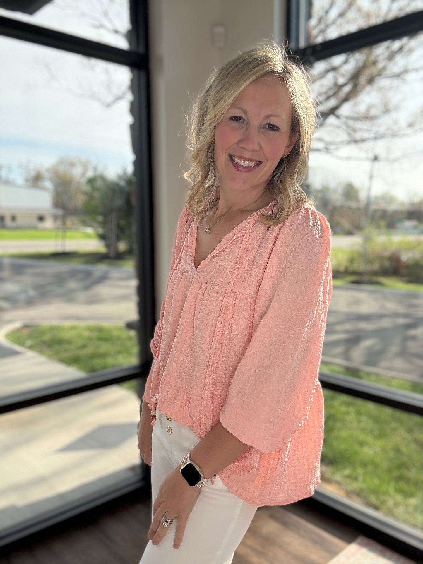 Blush Tiered Blouse