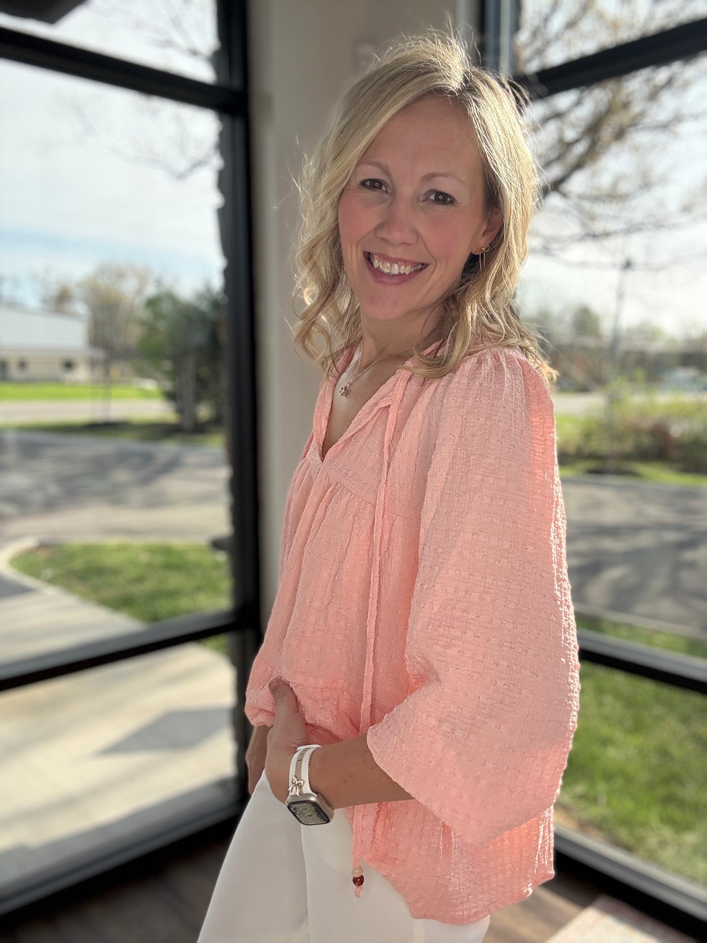 Blush Tiered Blouse