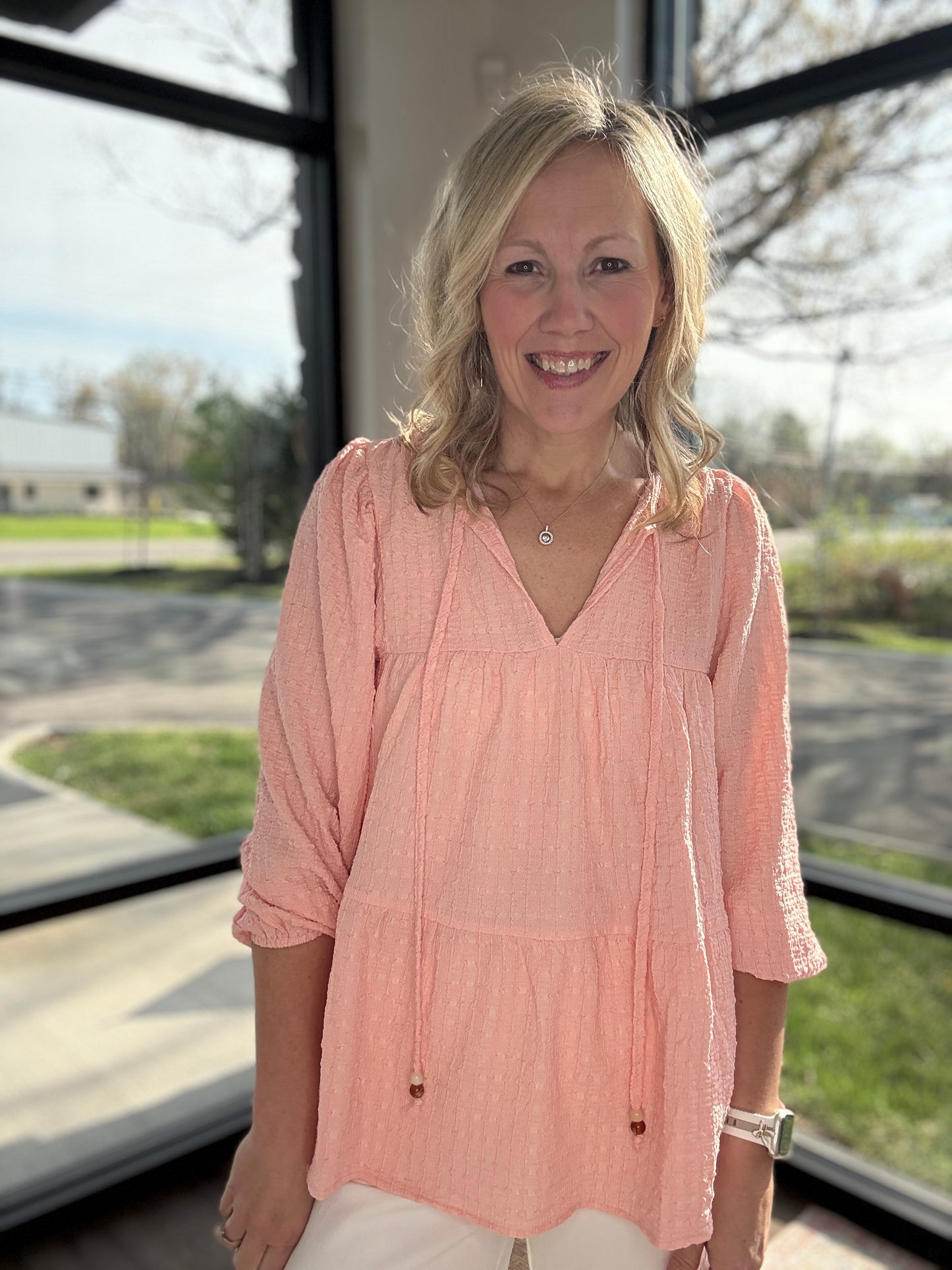Blush Tiered Blouse