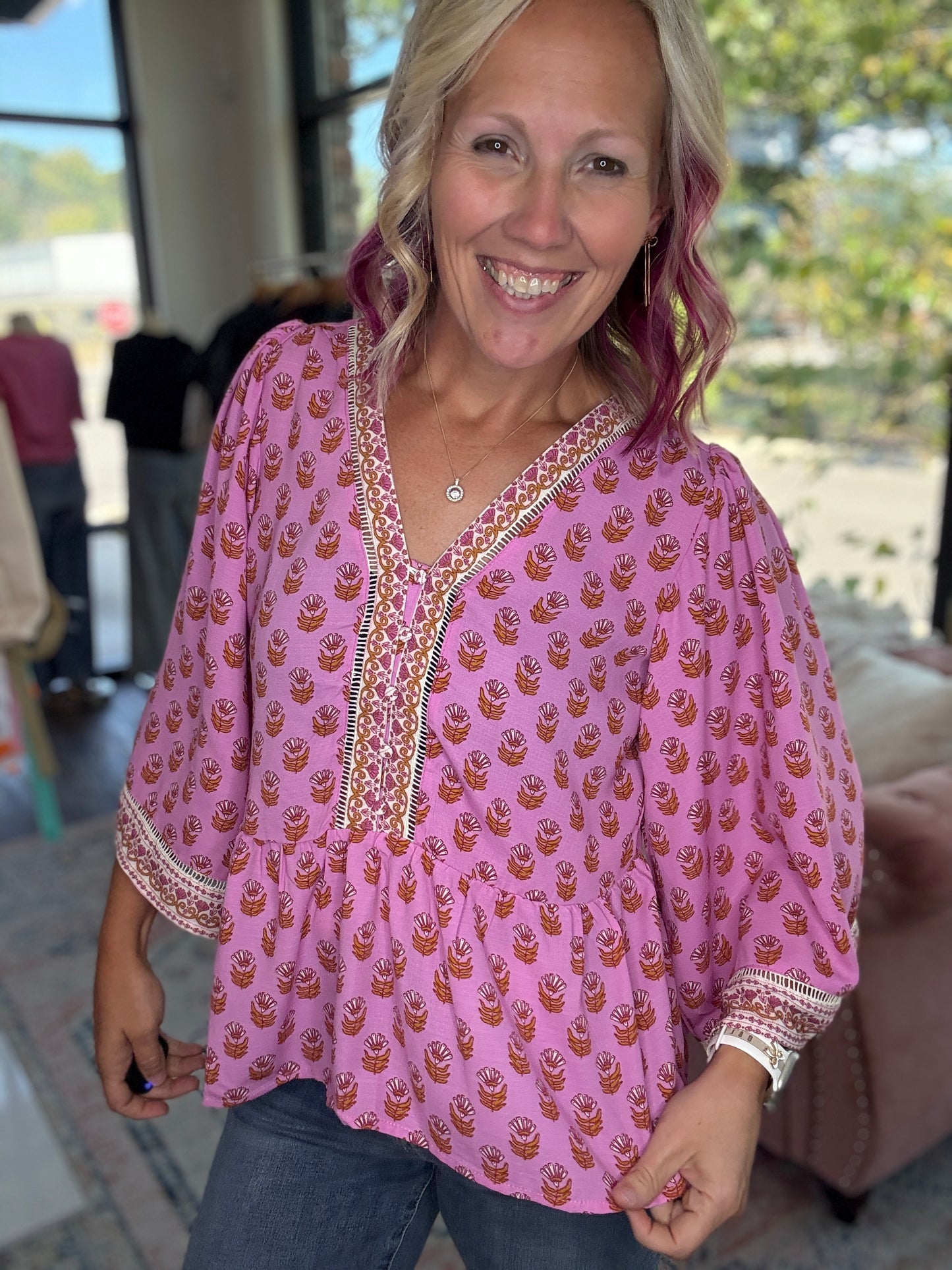 Monroe Top- Pink