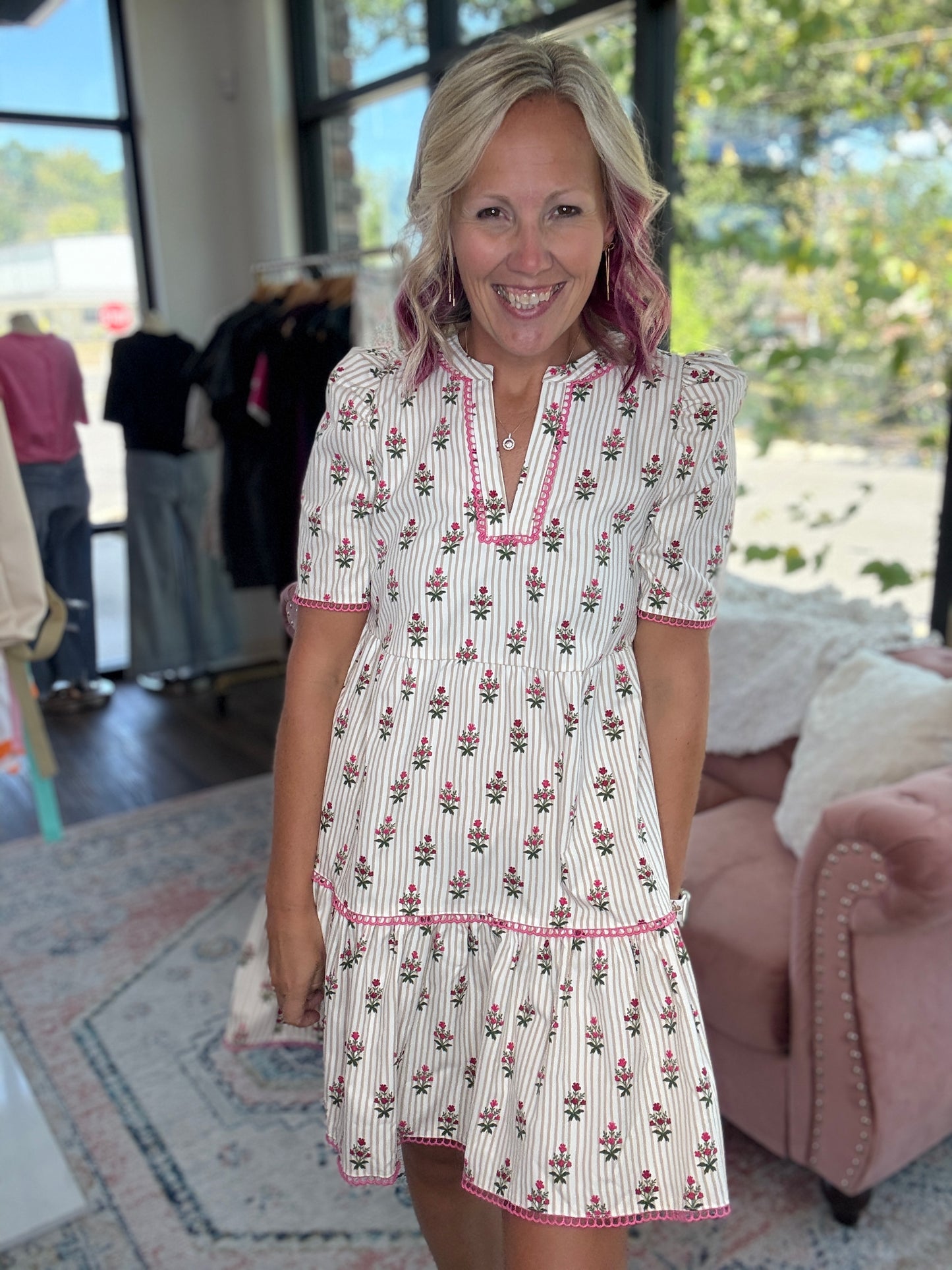 Cottage Stripes Dress