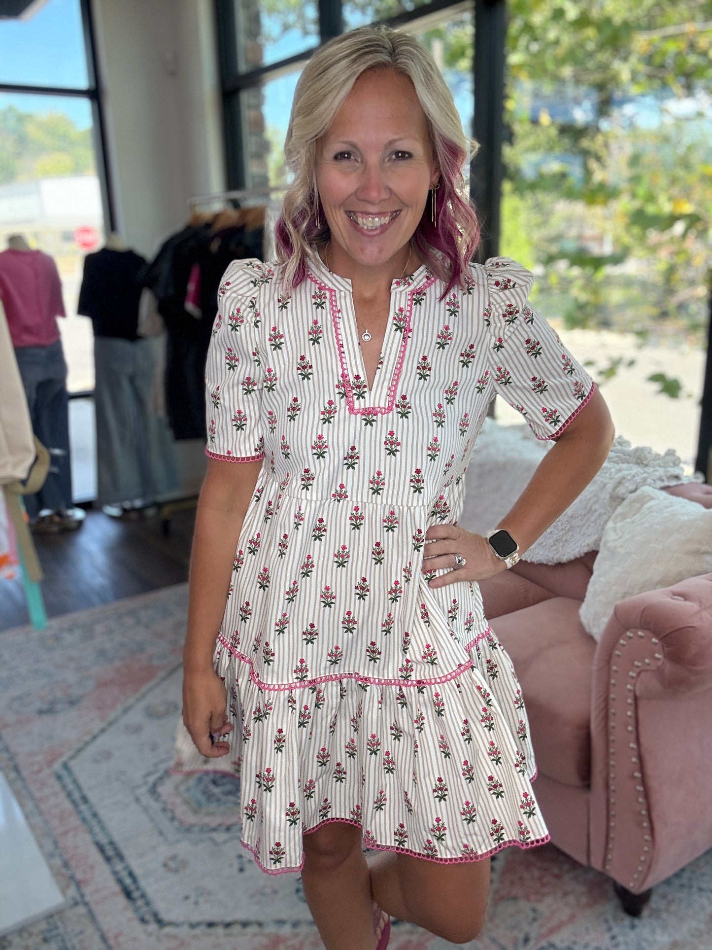 Cottage Stripes Dress