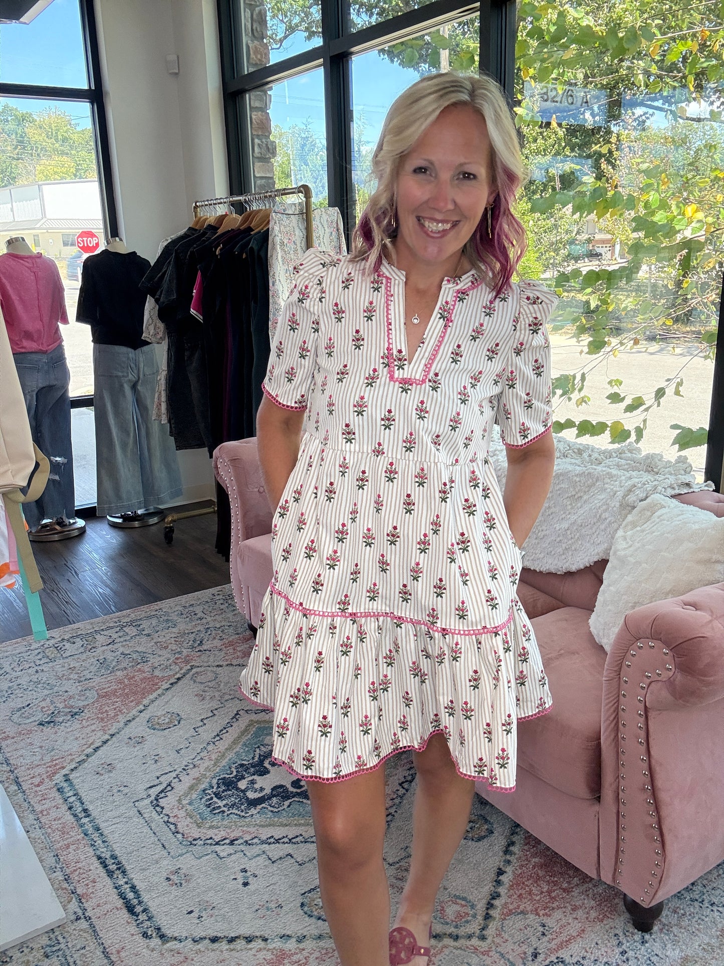 Cottage Stripes Dress